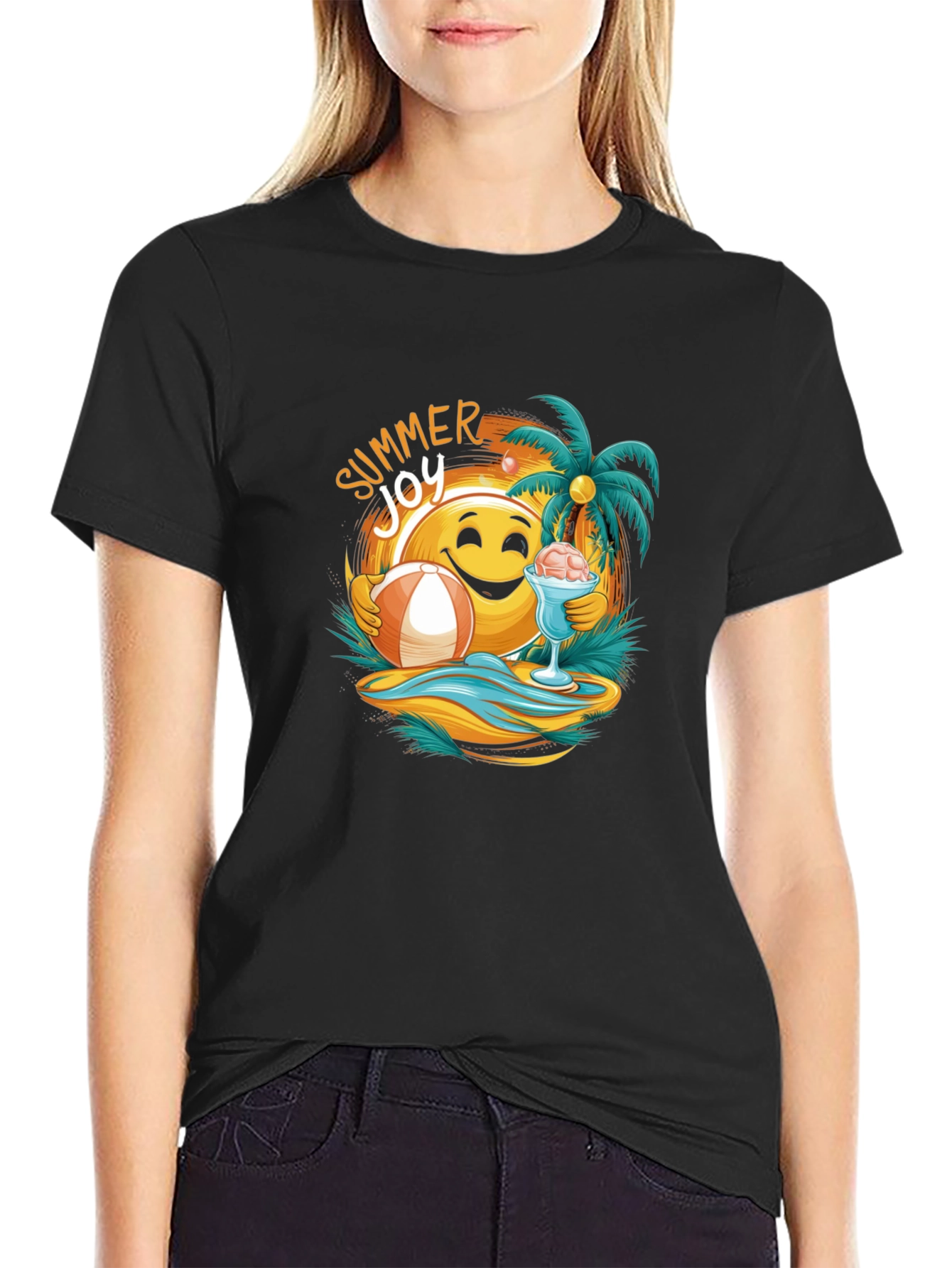 Summer Joy Graphic Tee - Beach Vibes T-Shirt