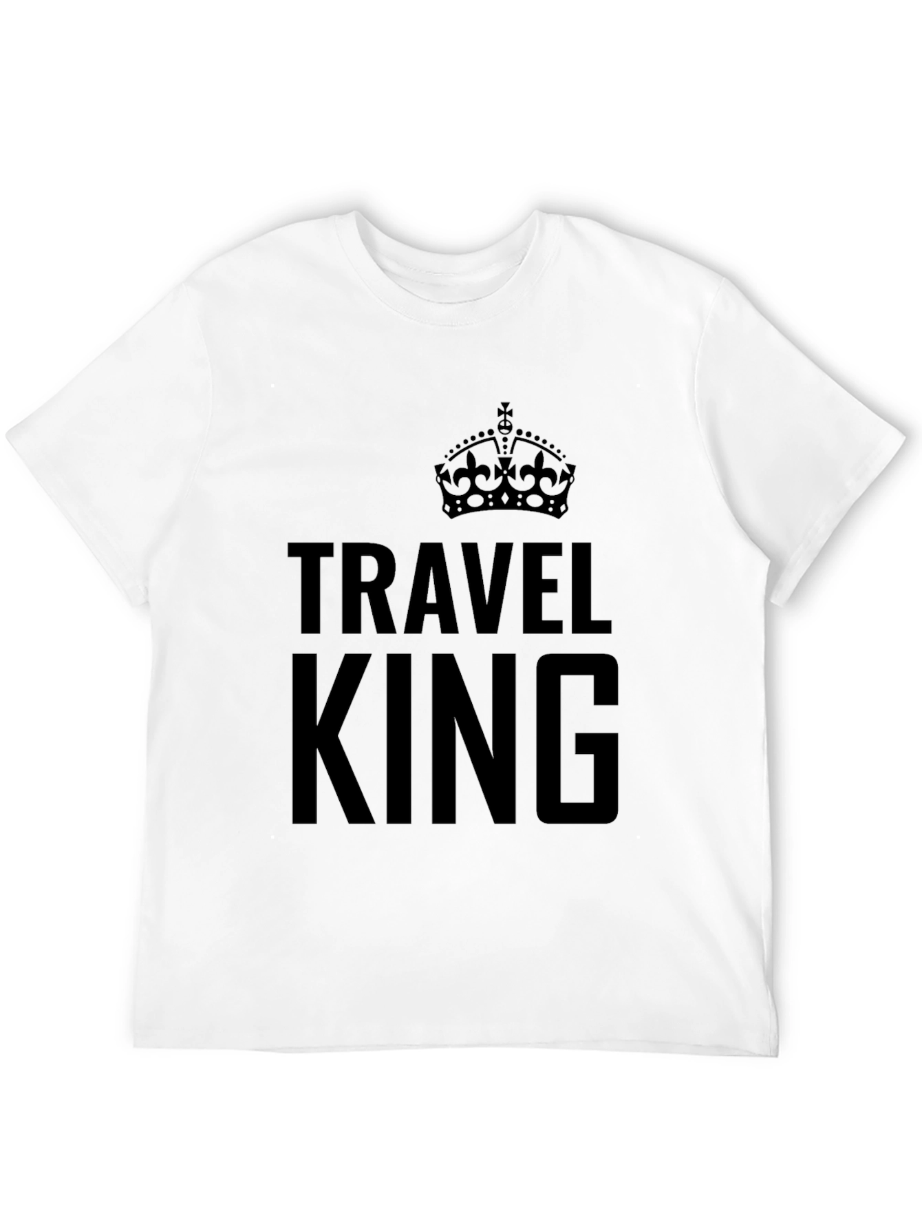 Travel King Black Graphic Tee