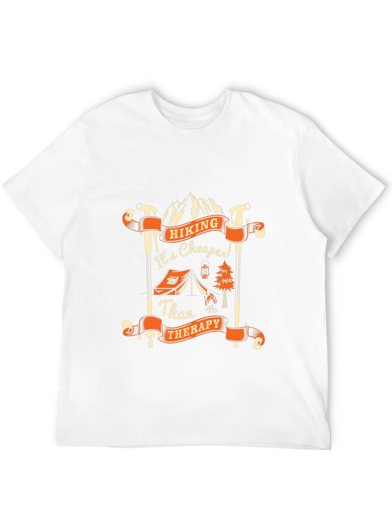 Hiking Cheaper Than Therapy Graphic T-Shirt