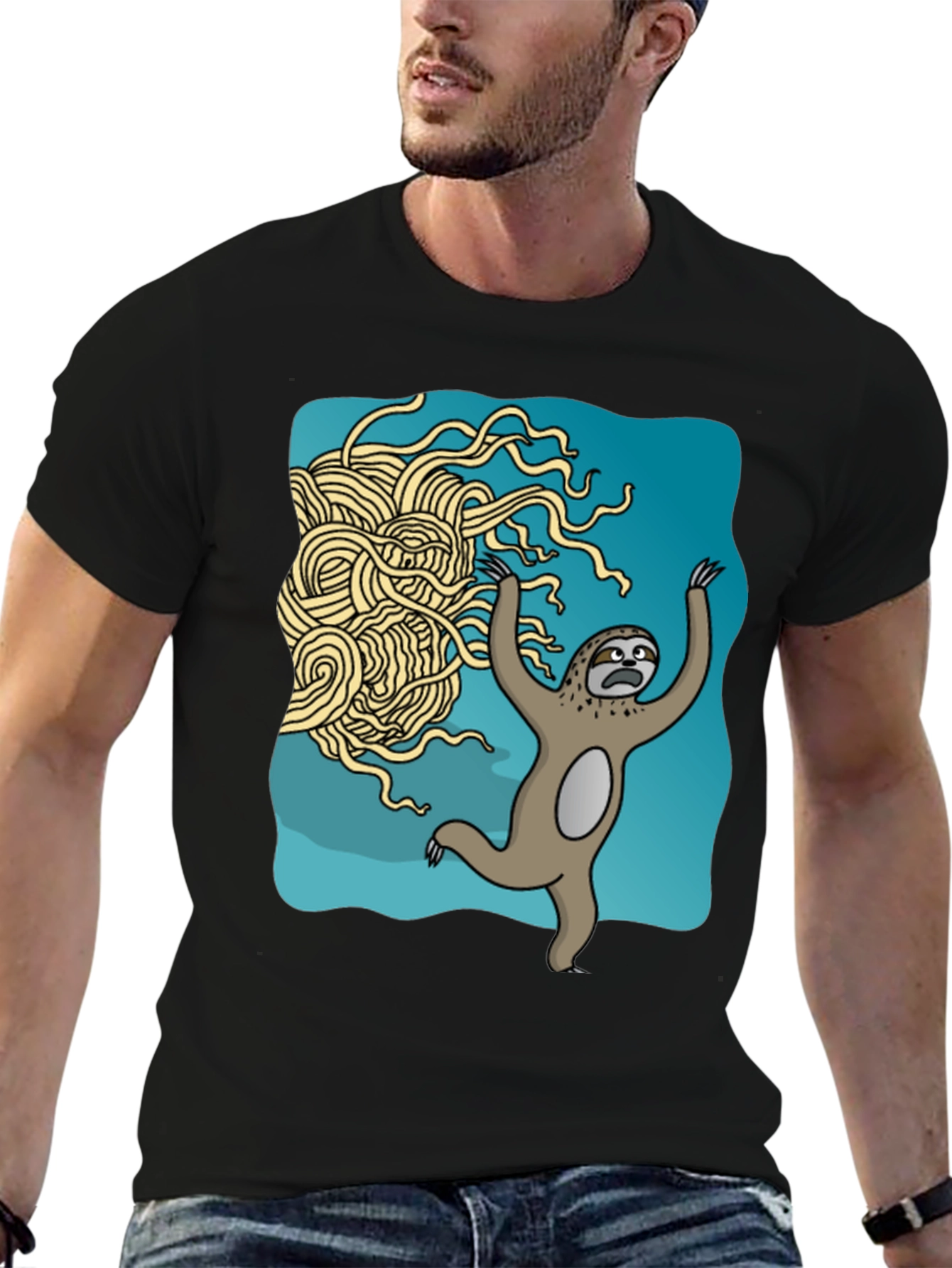 Sloth vs. Flying Spaghetti Monster T-Shirt