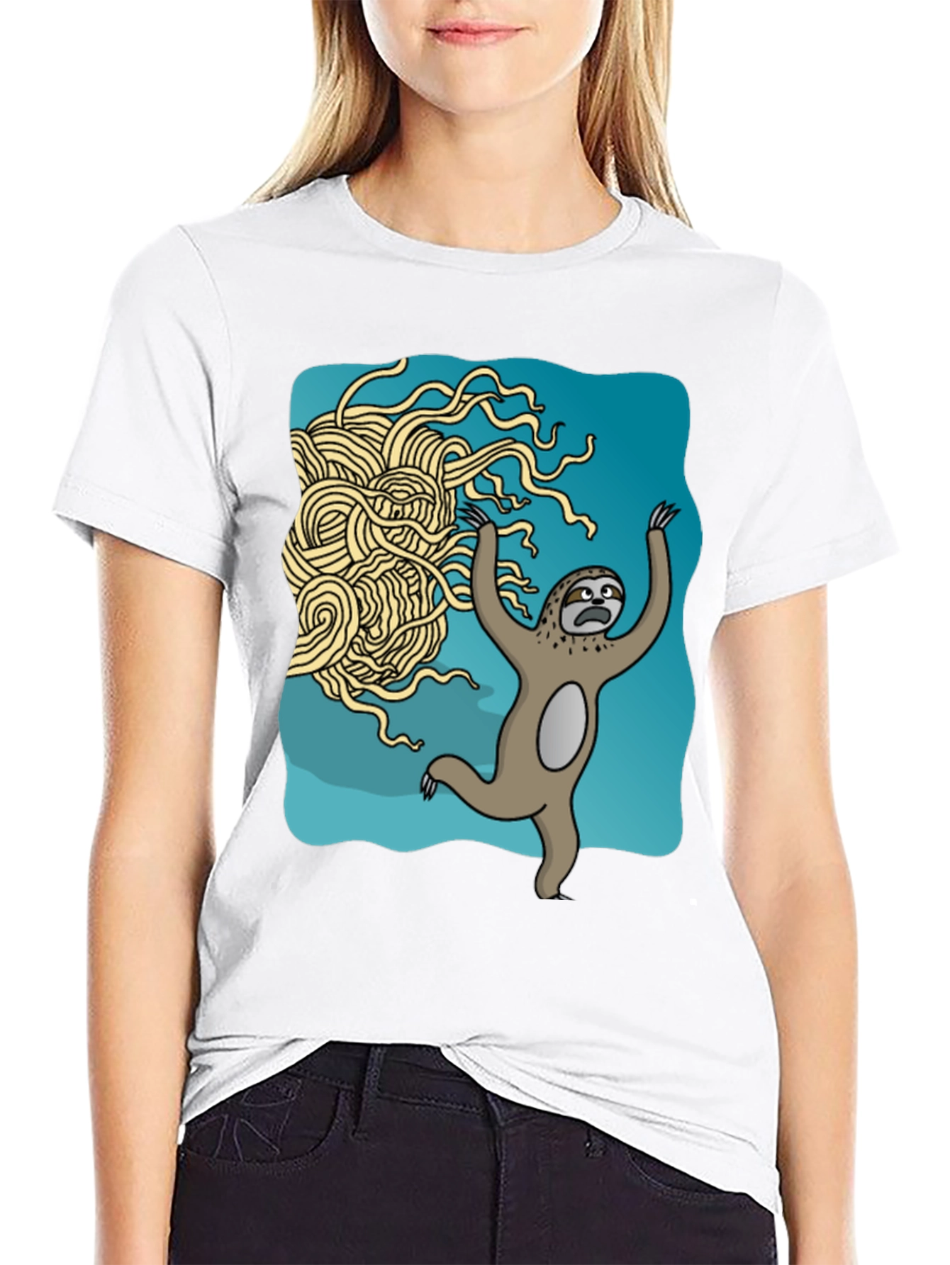 Sloth vs. Flying Spaghetti Monster T-Shirt