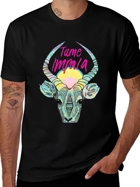 Tame Impala Graphic Tee - Mens Black Cotton T-Shirt