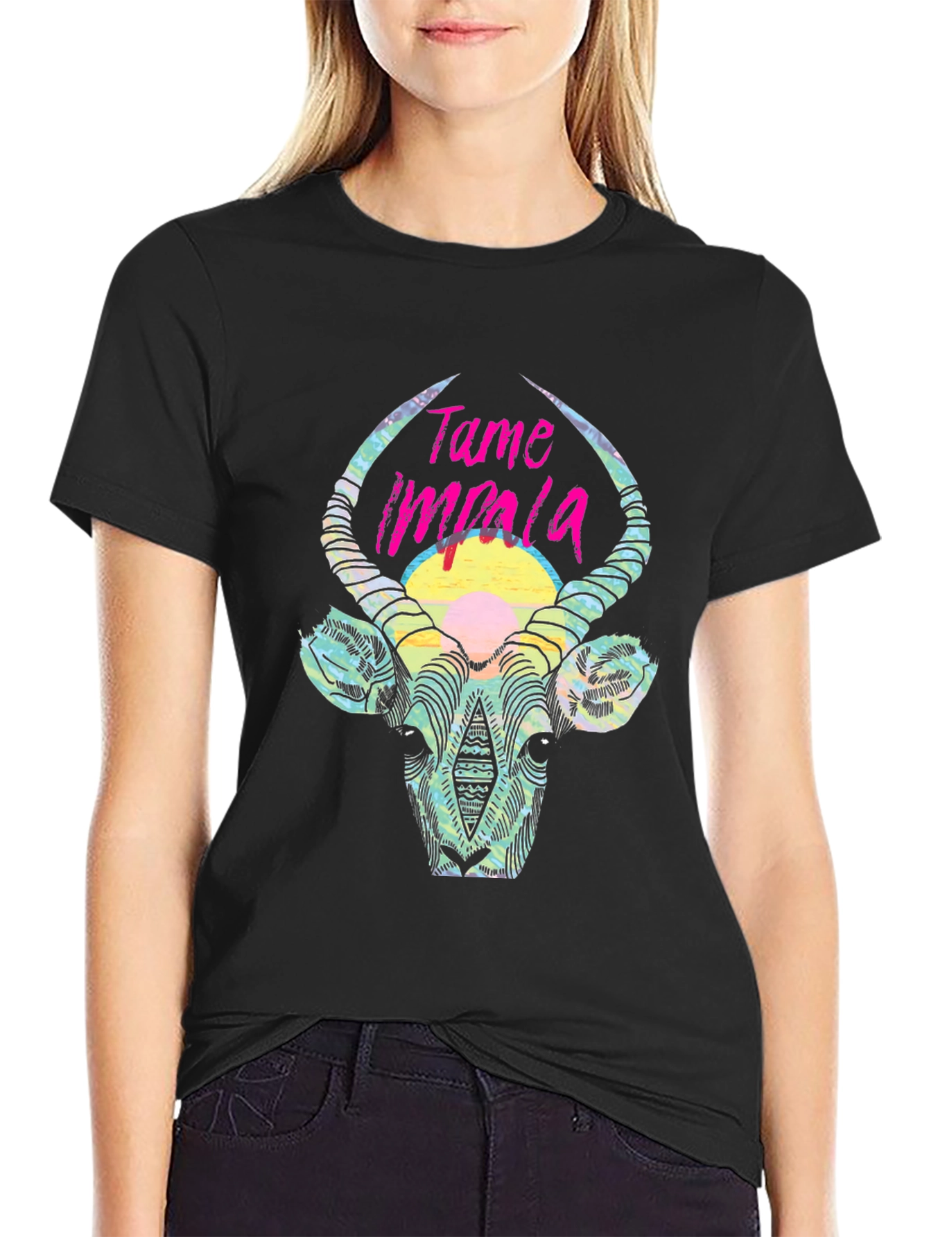 Tame Impala Graphic Tee - Mens Black Cotton T-Shirt