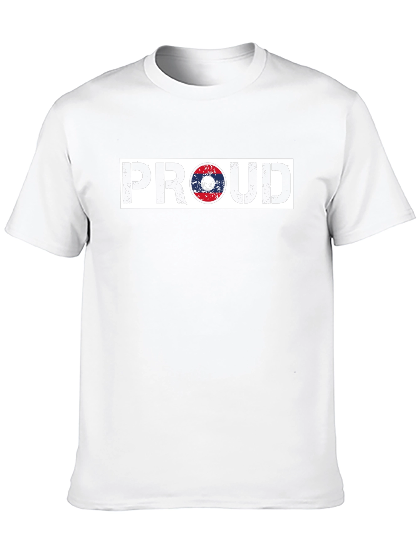 Proud Laos Flag T-Shirt - Black