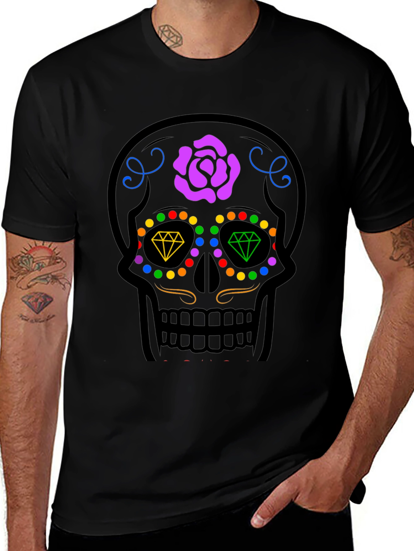 Sugar Skull Graphic Tee - Day of the Dead