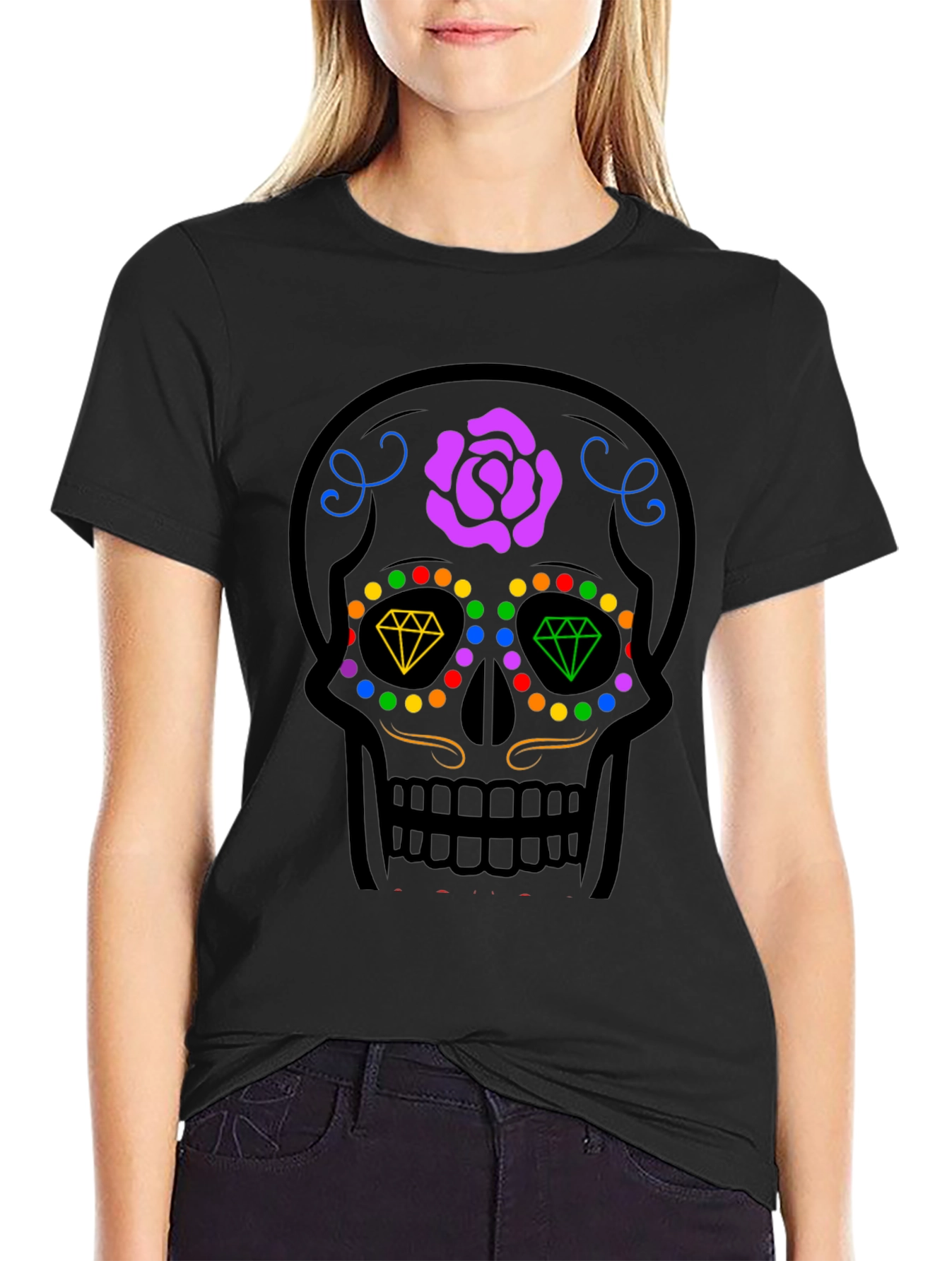 Sugar Skull Graphic Tee - Day of the Dead