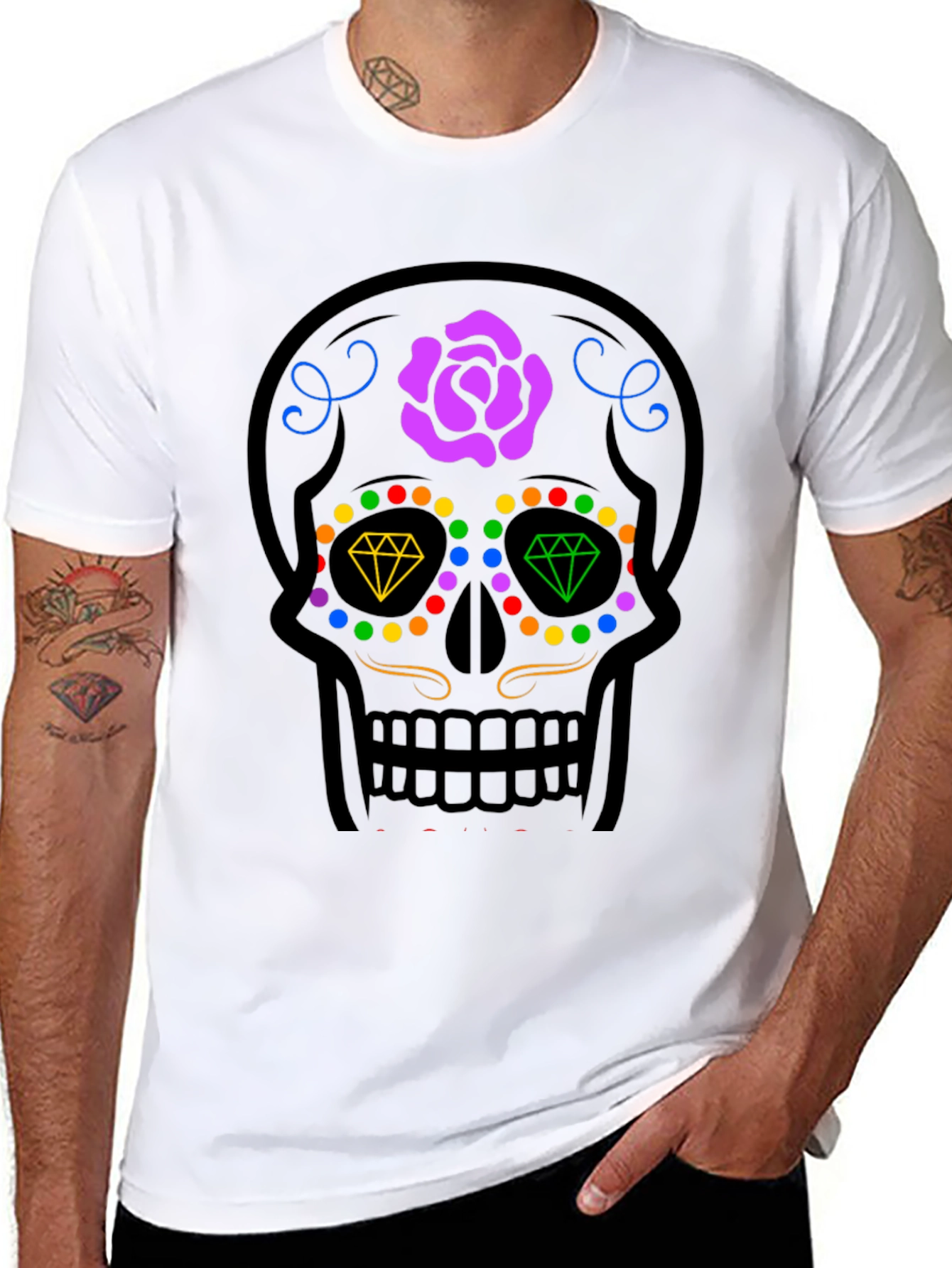 Sugar Skull Graphic Tee - Day of the Dead