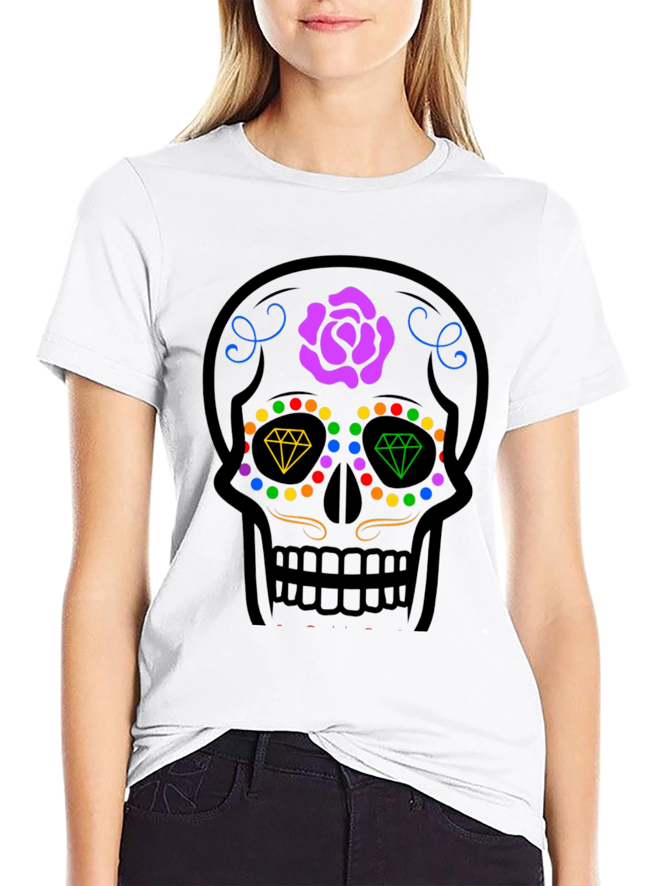 Sugar Skull Graphic Tee - Day of the Dead