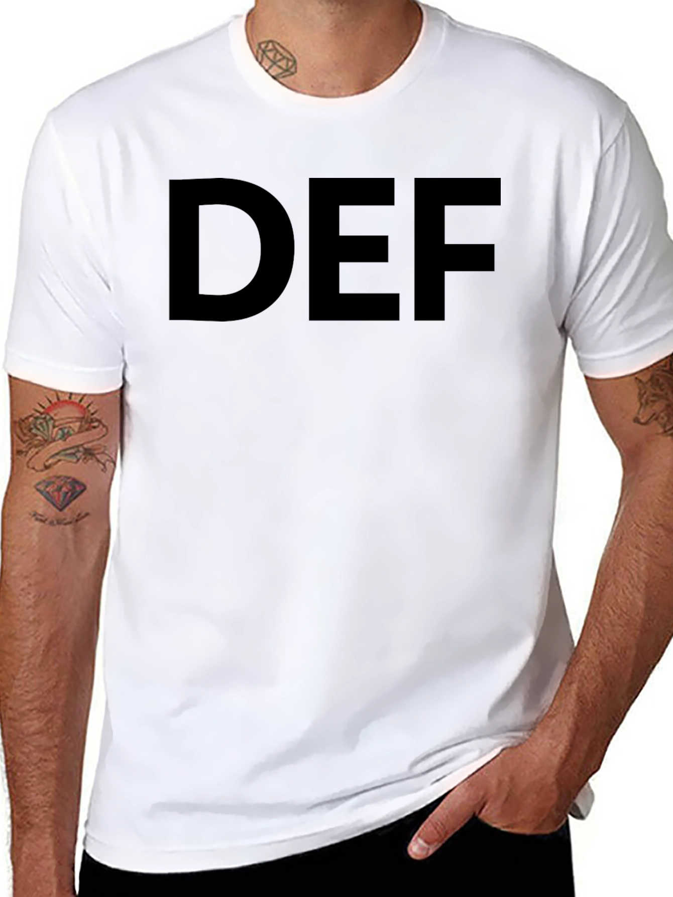Mens Black Graphic T-Shirt - DEF Design