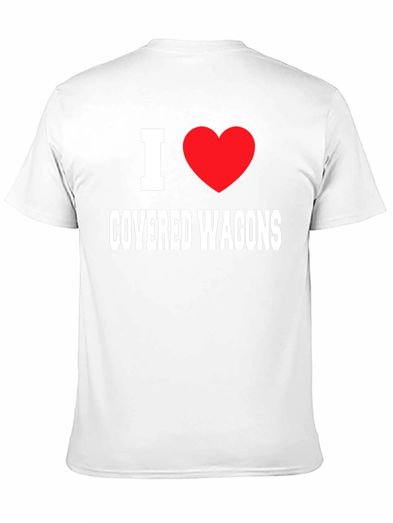 I Heart Covered Wagons Black T-Shirt