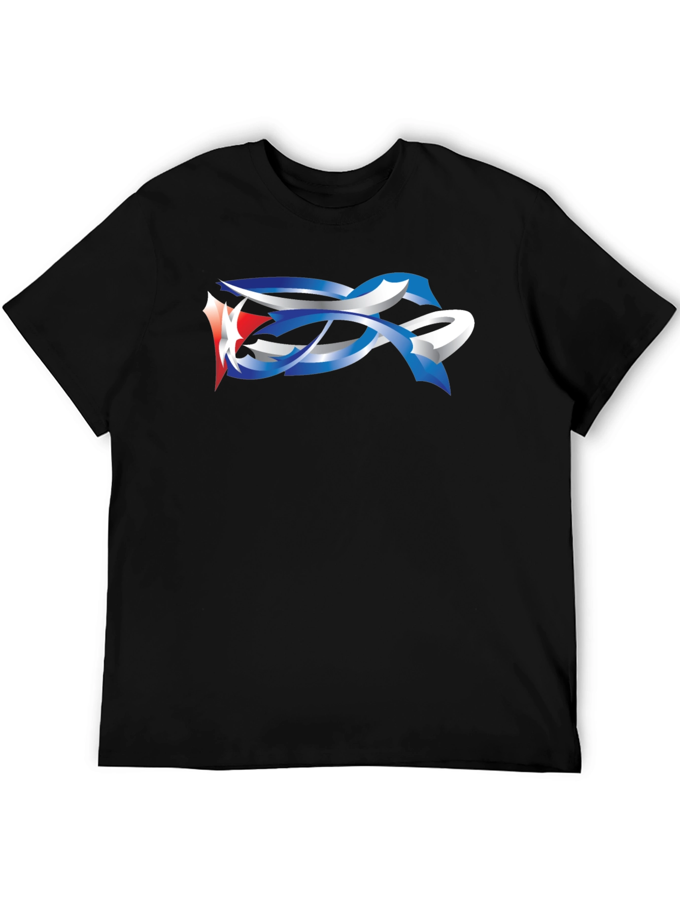 Abstract Graphic Tee - Mens Black T-Shirt