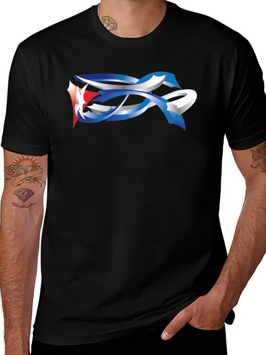 Abstract Graphic Tee - Mens Black T-Shirt