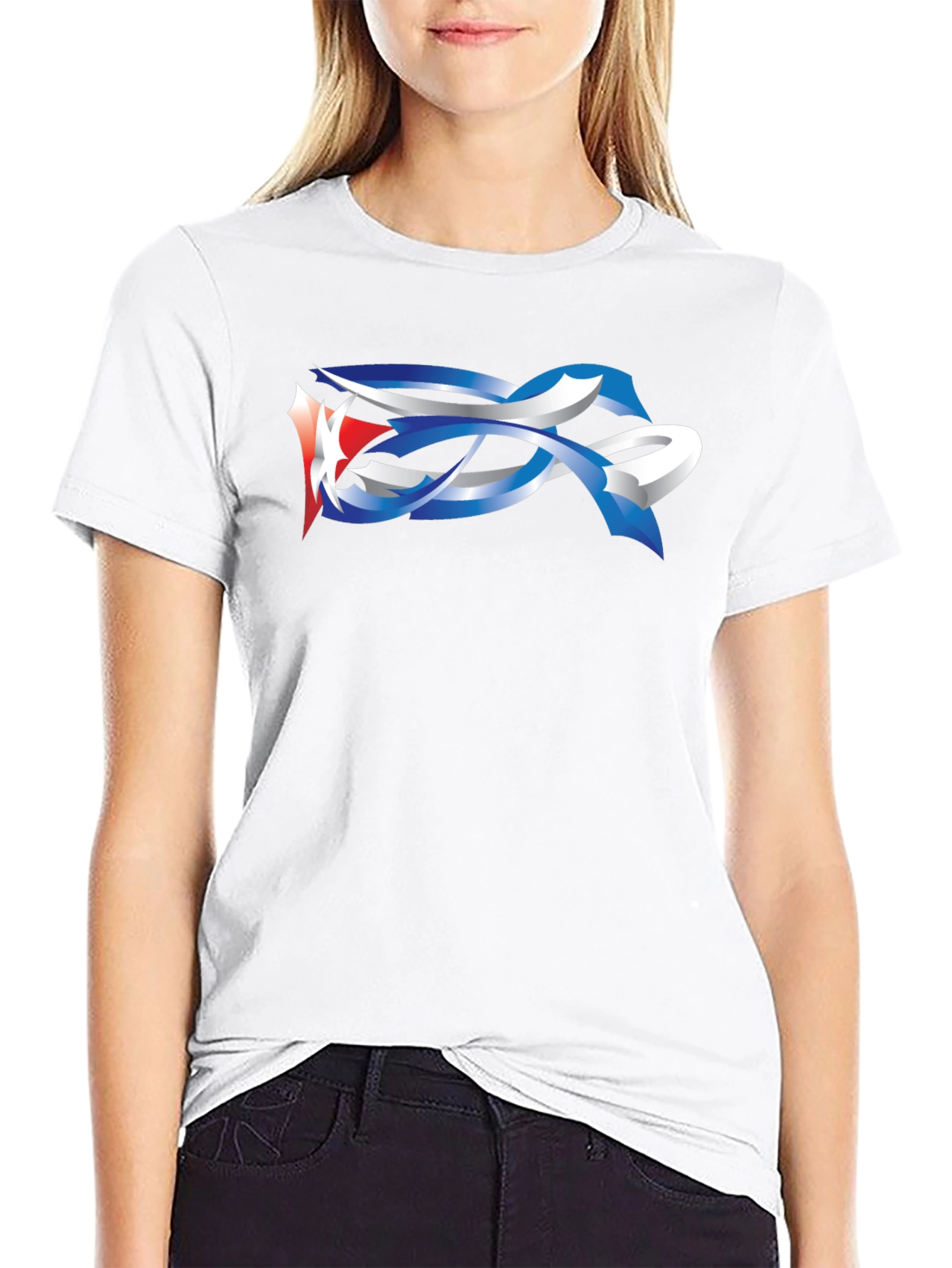 Abstract Graphic Tee - Mens Black T-Shirt