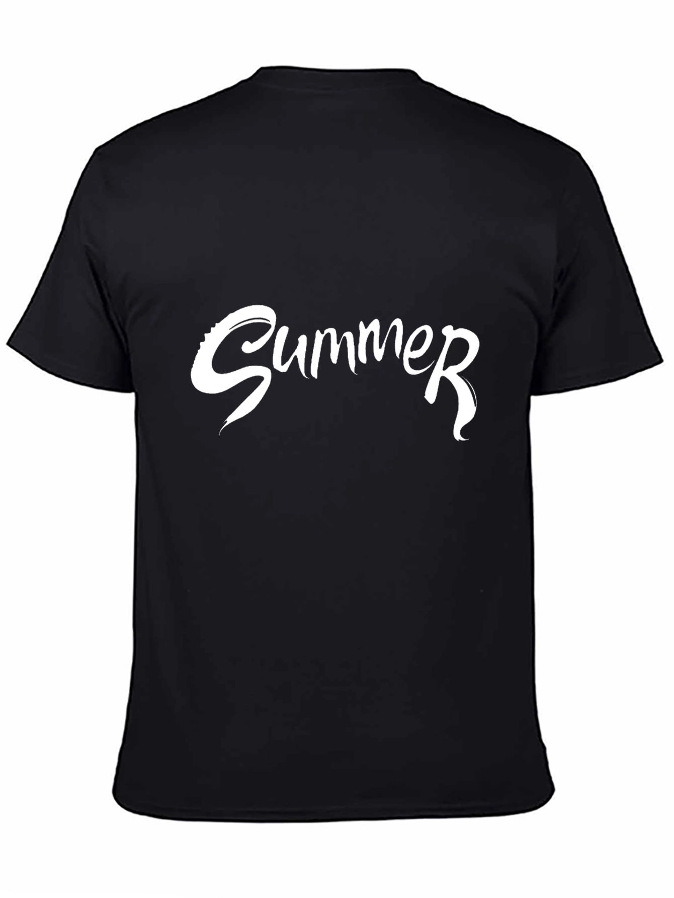 Summer Graphic Print Black T-Shirt