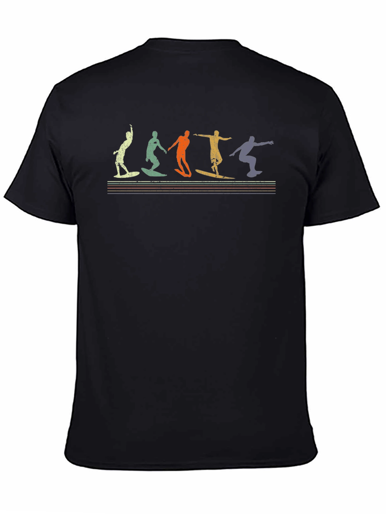 Retro Surfing T-Shirt - Black