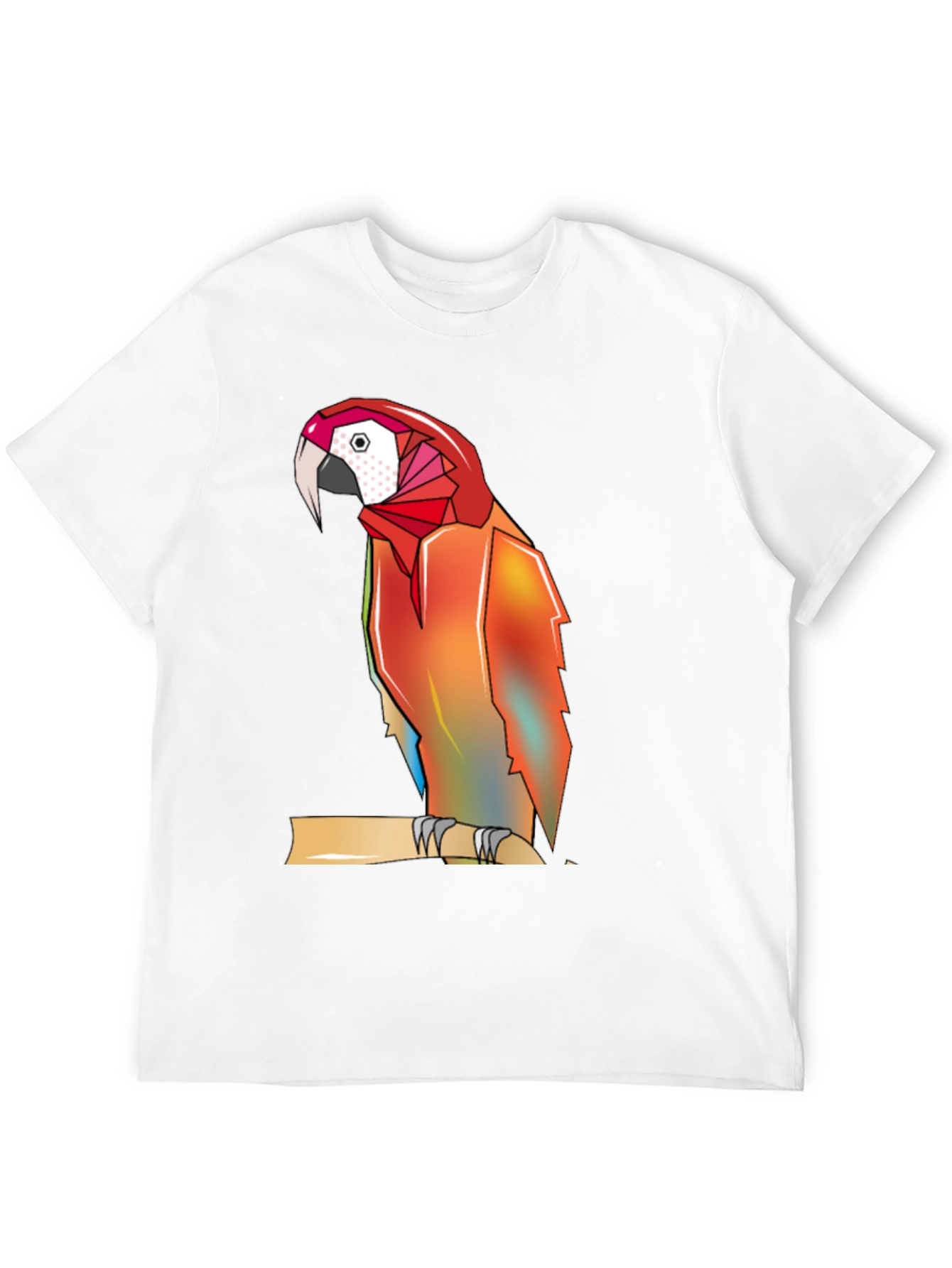 Geometric Parrot Graphic T-Shirt