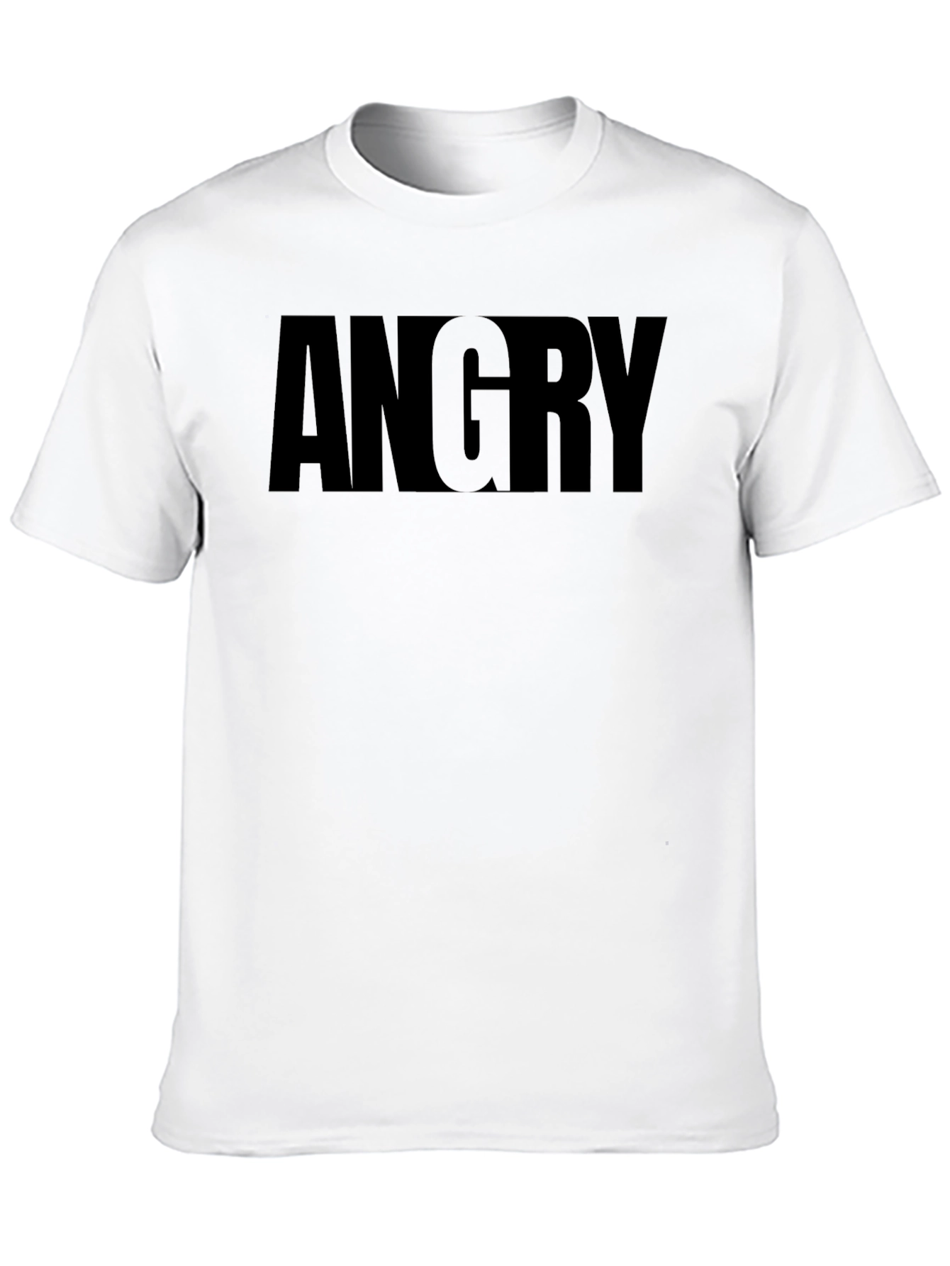 Angry Graphic Tee - Black Cotton T-Shirt