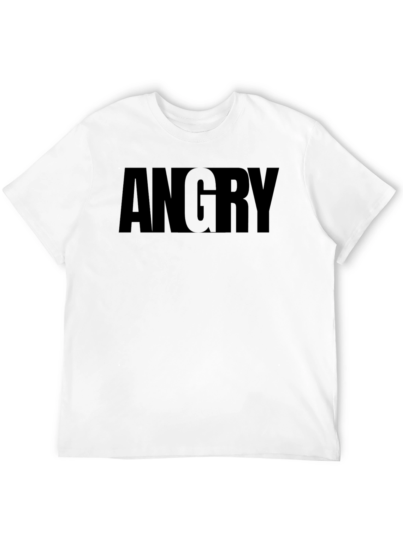 Angry Graphic Tee - Black Cotton T-Shirt