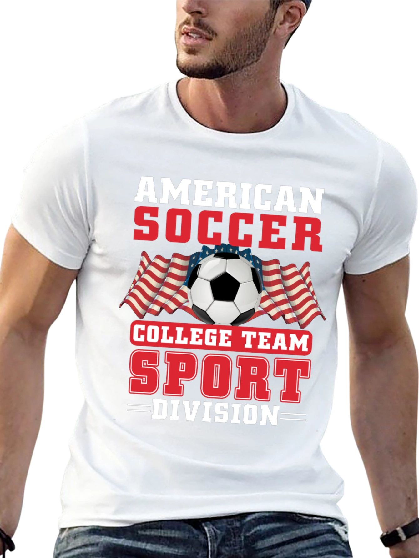 American Soccer College Team Division T-Shirt