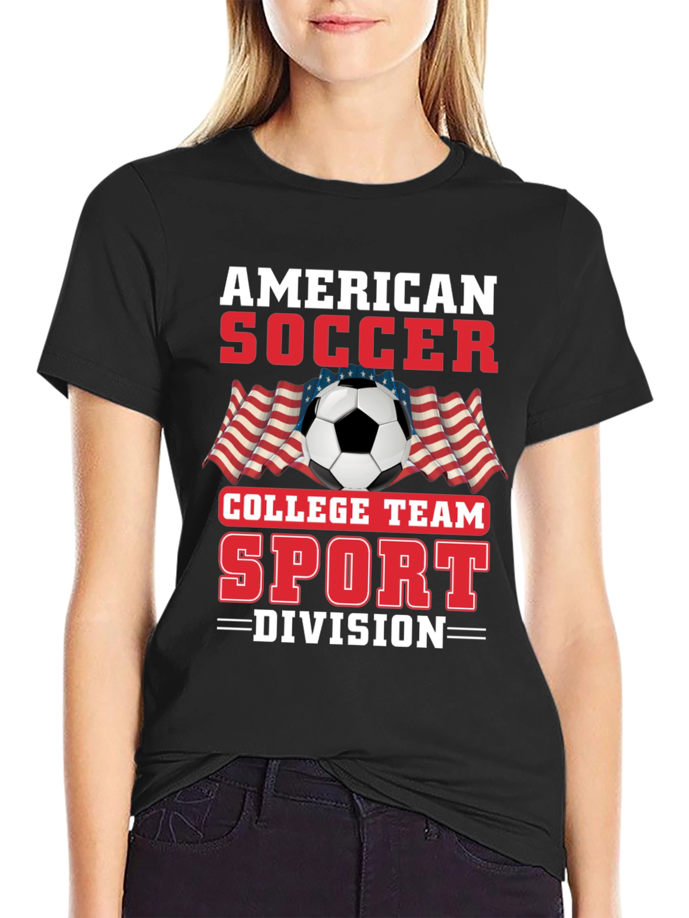 American Soccer College Team Division T-Shirt