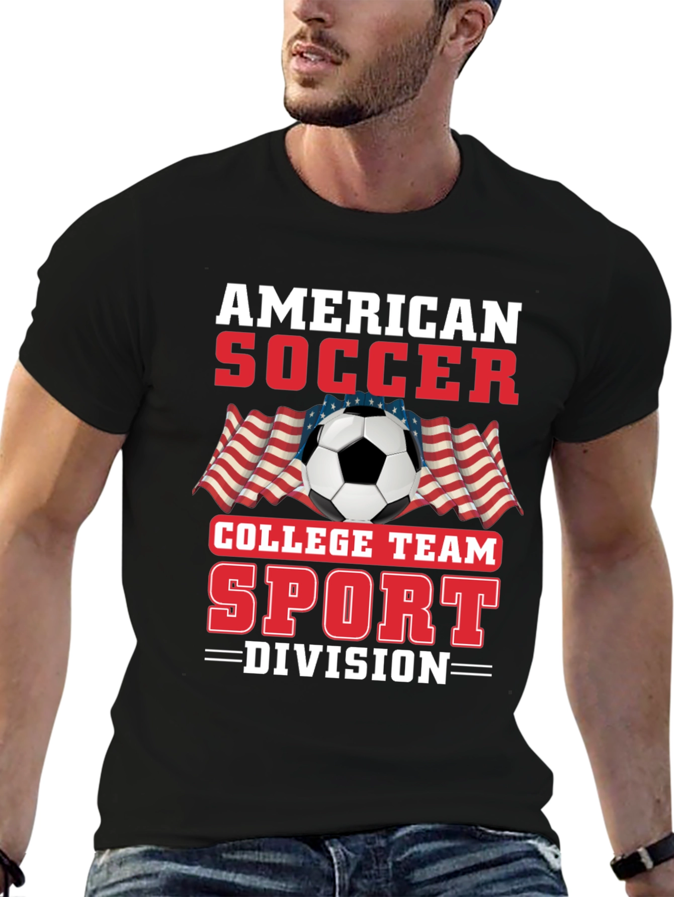 American Soccer College Team Division T-Shirt