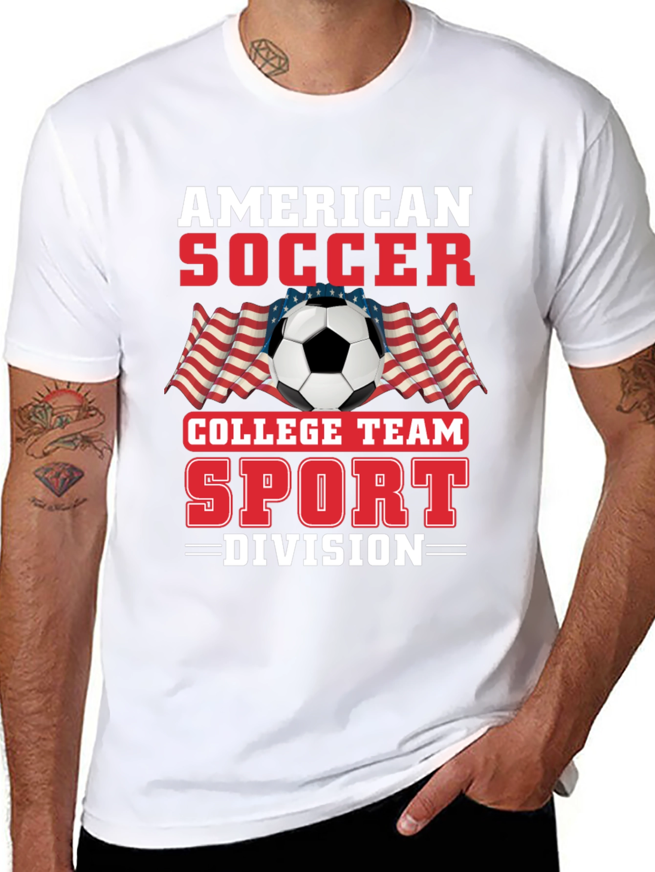 American Soccer College Team Division T-Shirt