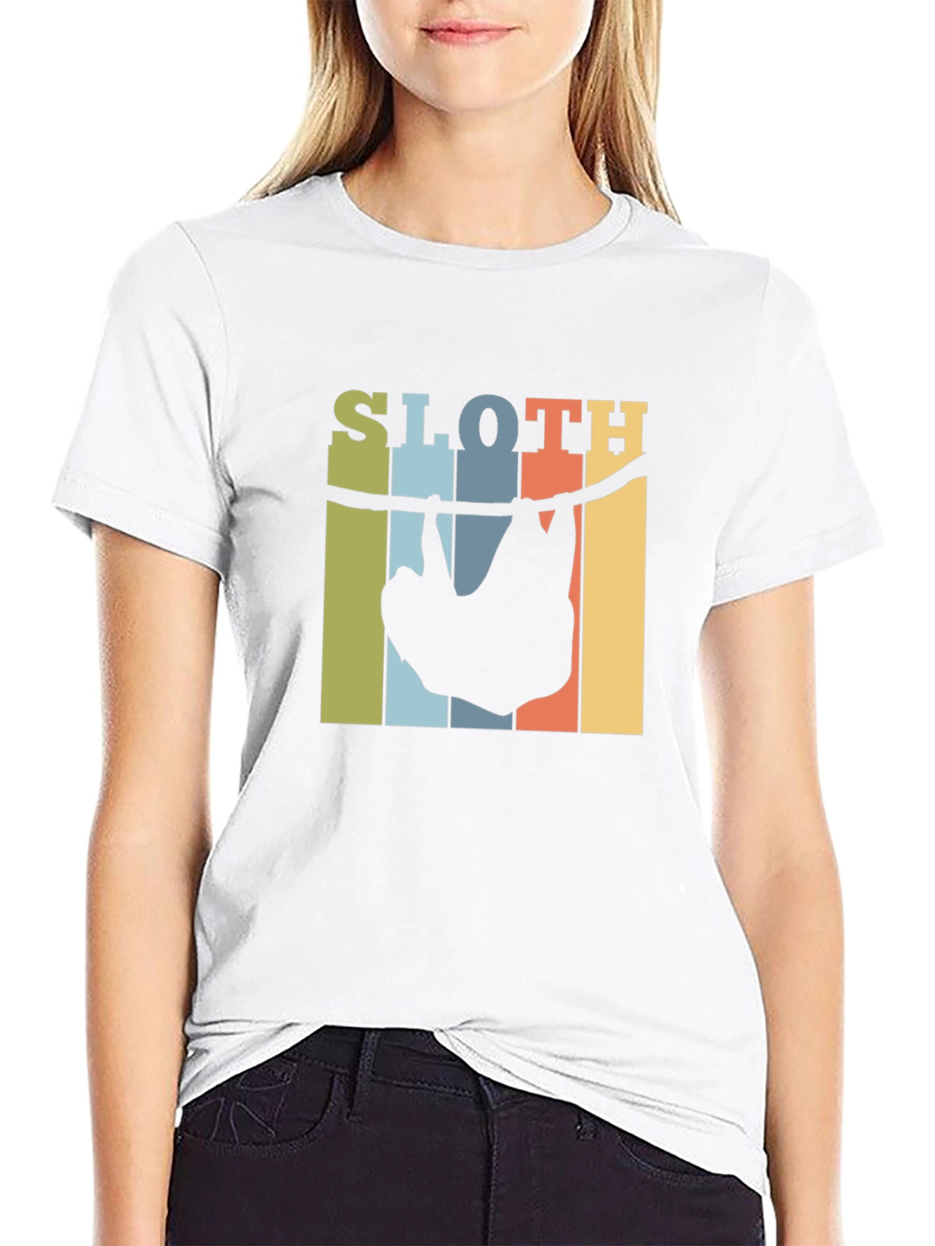 Retro Sloth Hanging T-Shirt - Comfy Cotton Tee