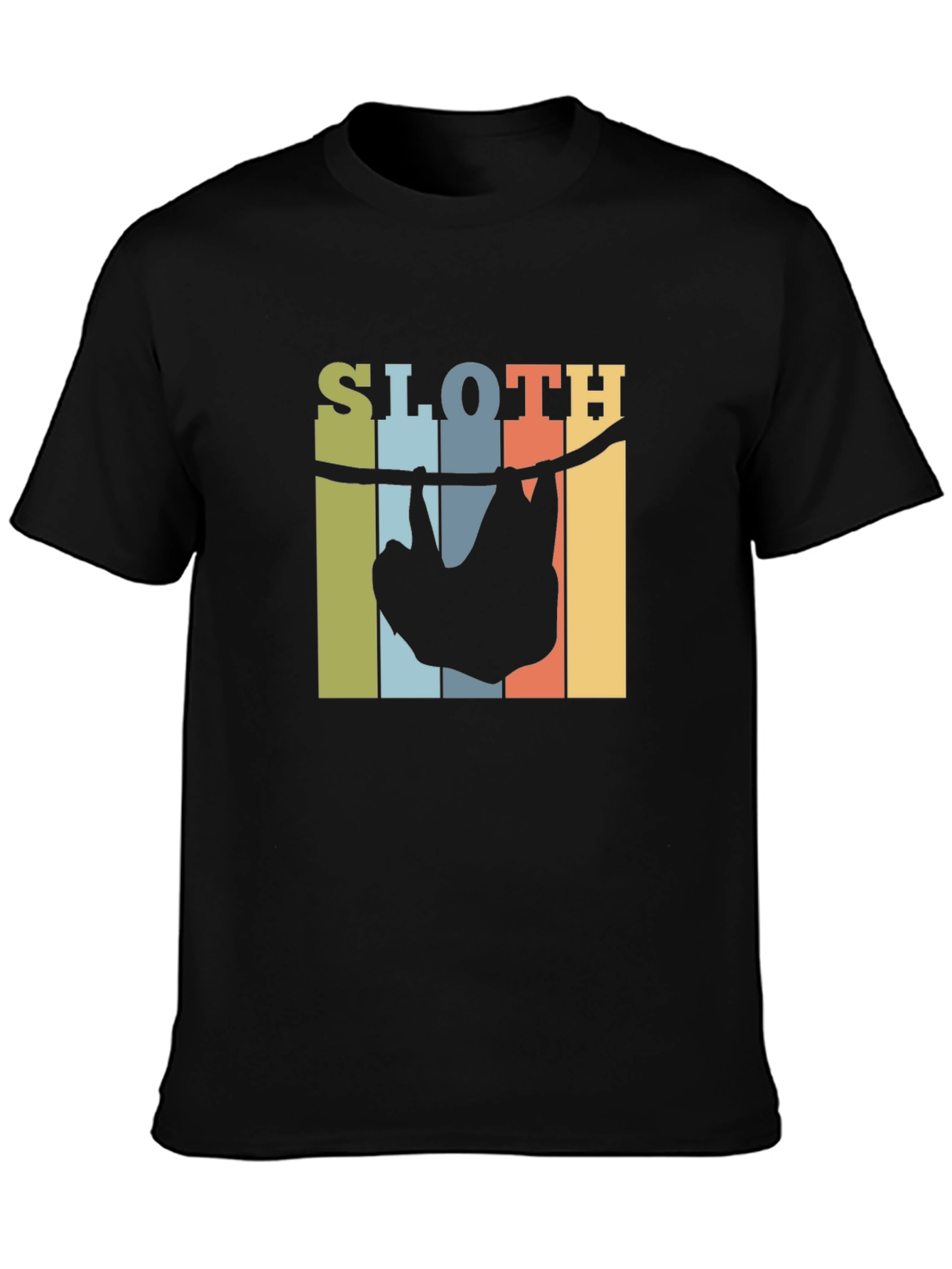 Retro Sloth Hanging T-Shirt - Comfy Cotton Tee