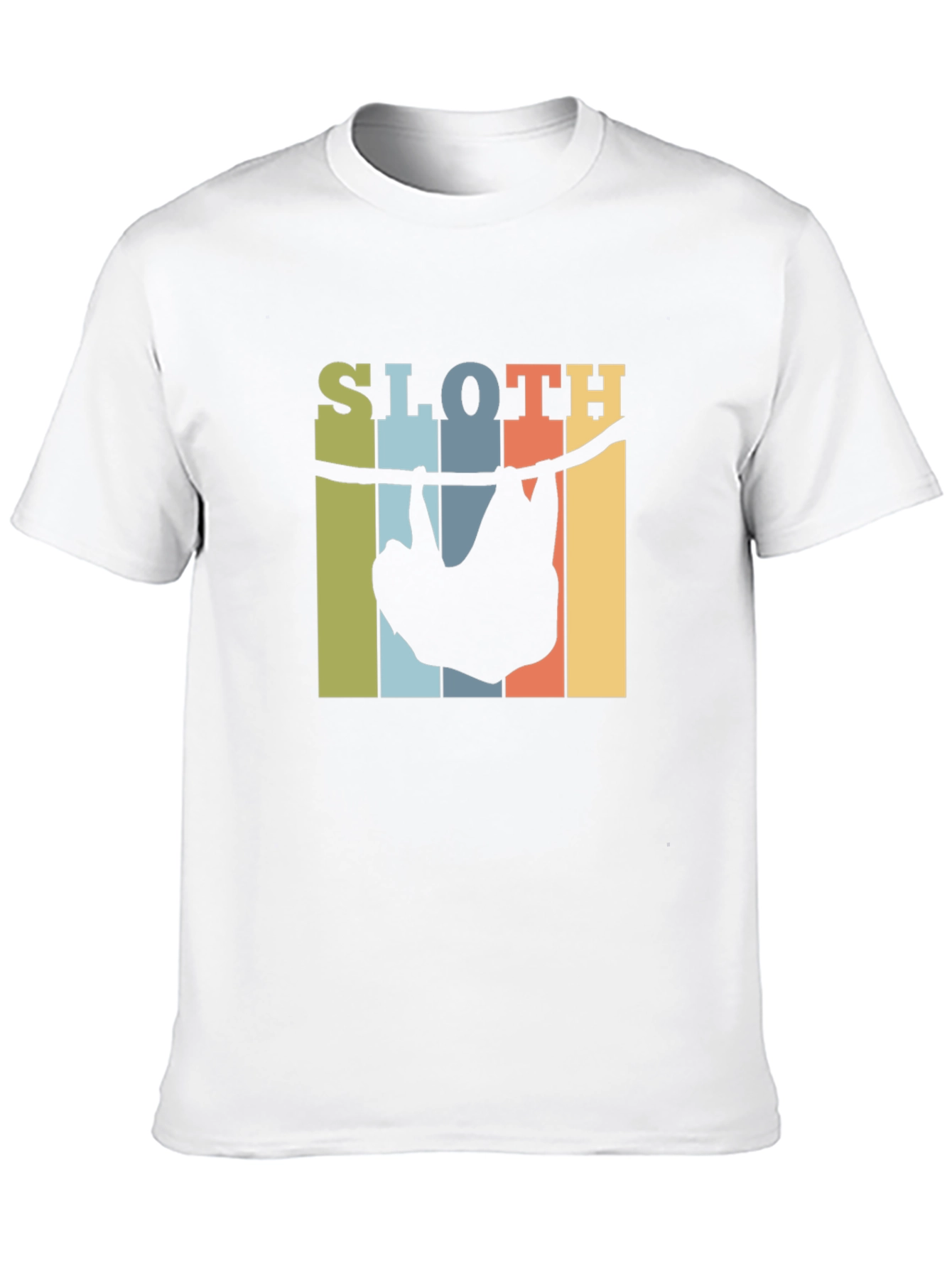 Retro Sloth Hanging T-Shirt - Comfy Cotton Tee