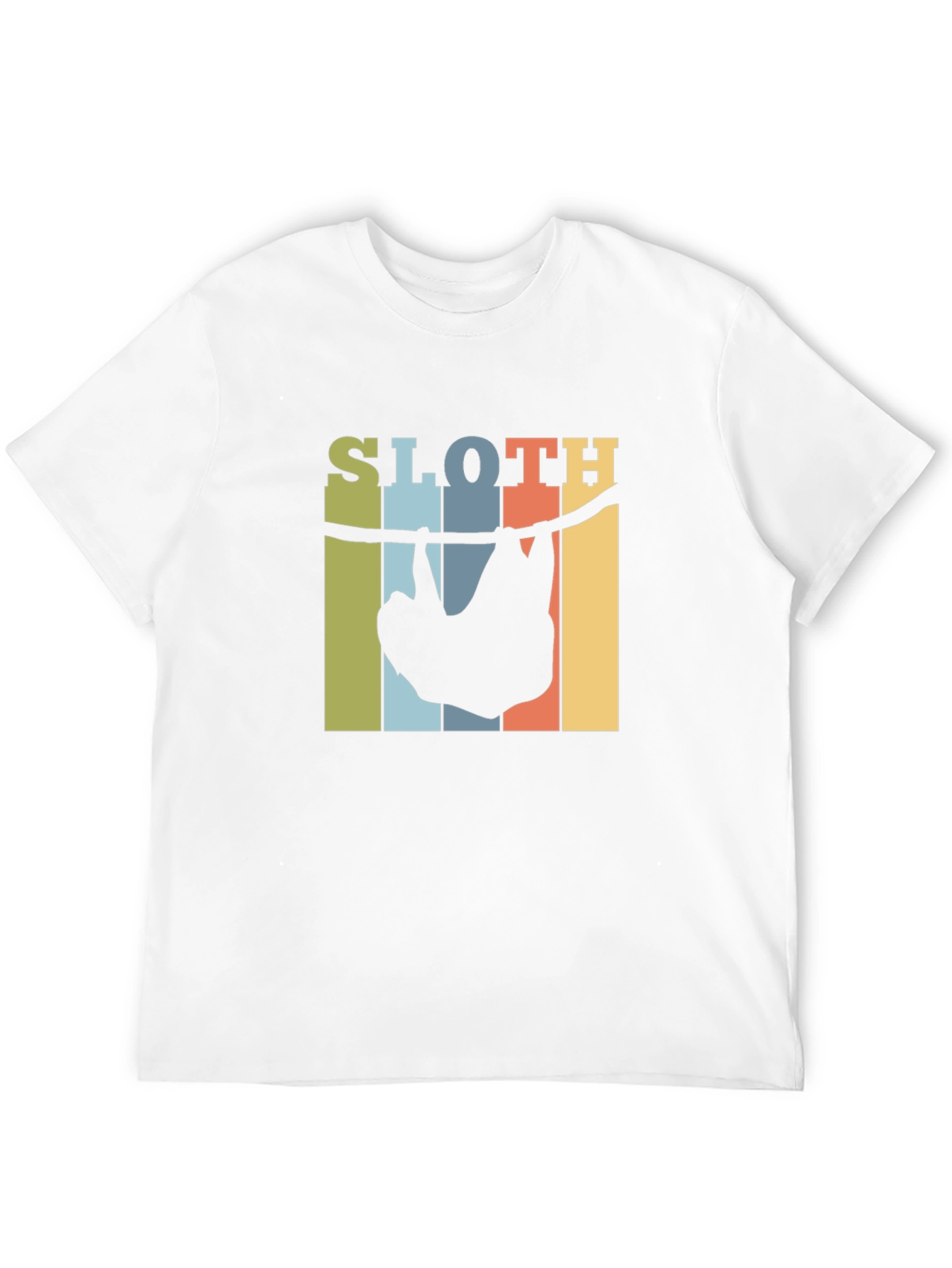 Retro Sloth Hanging T-Shirt - Comfy Cotton Tee