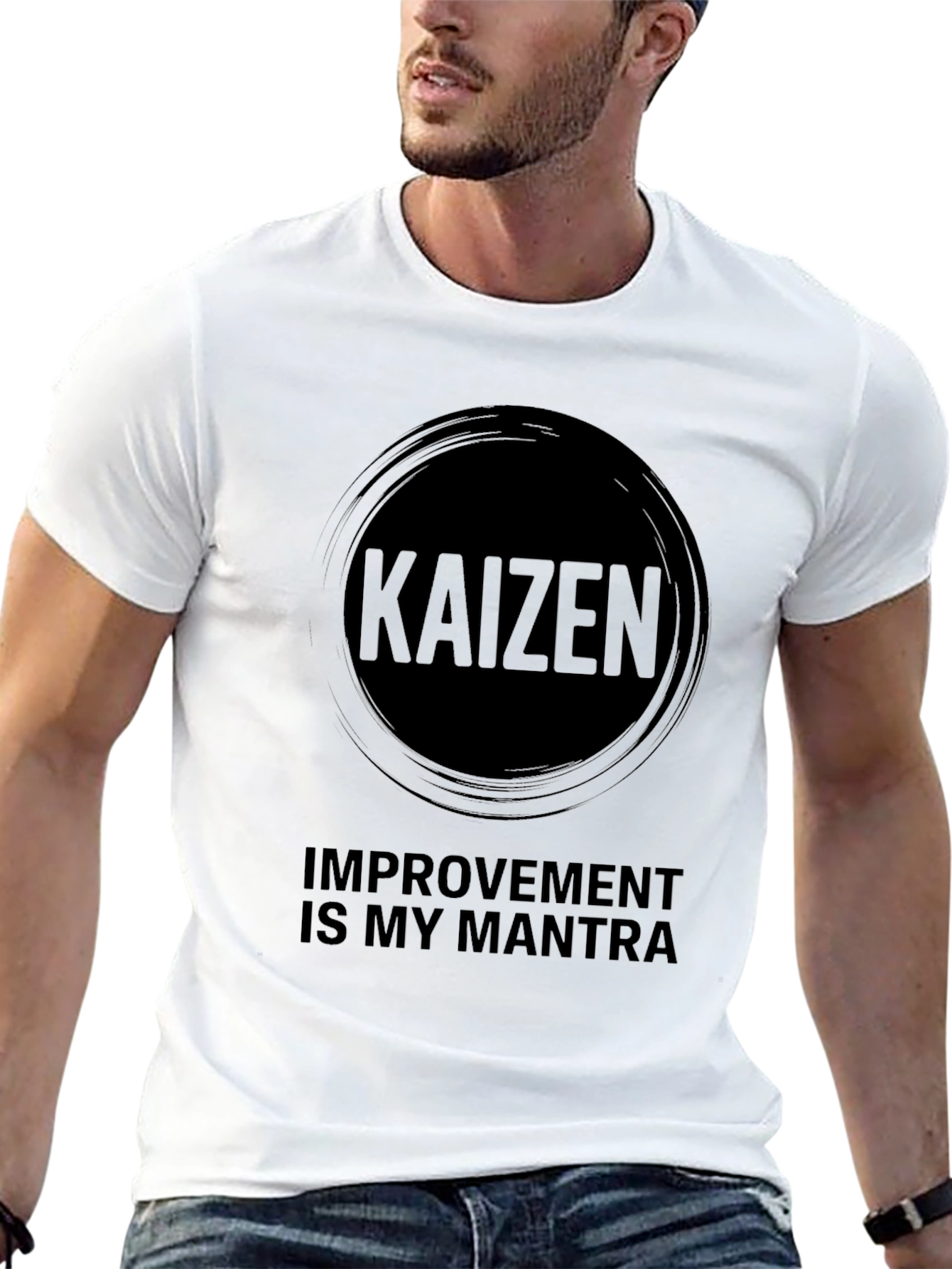 Kaizen Mantra Graphic Tee - Mens Black T-Shirt