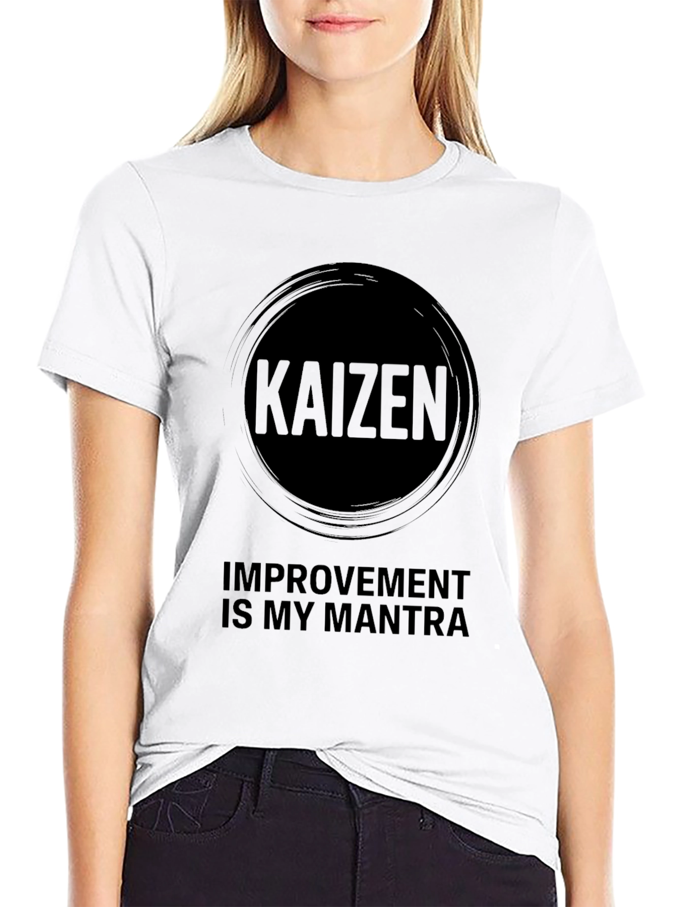 Kaizen Mantra Graphic Tee - Mens Black T-Shirt