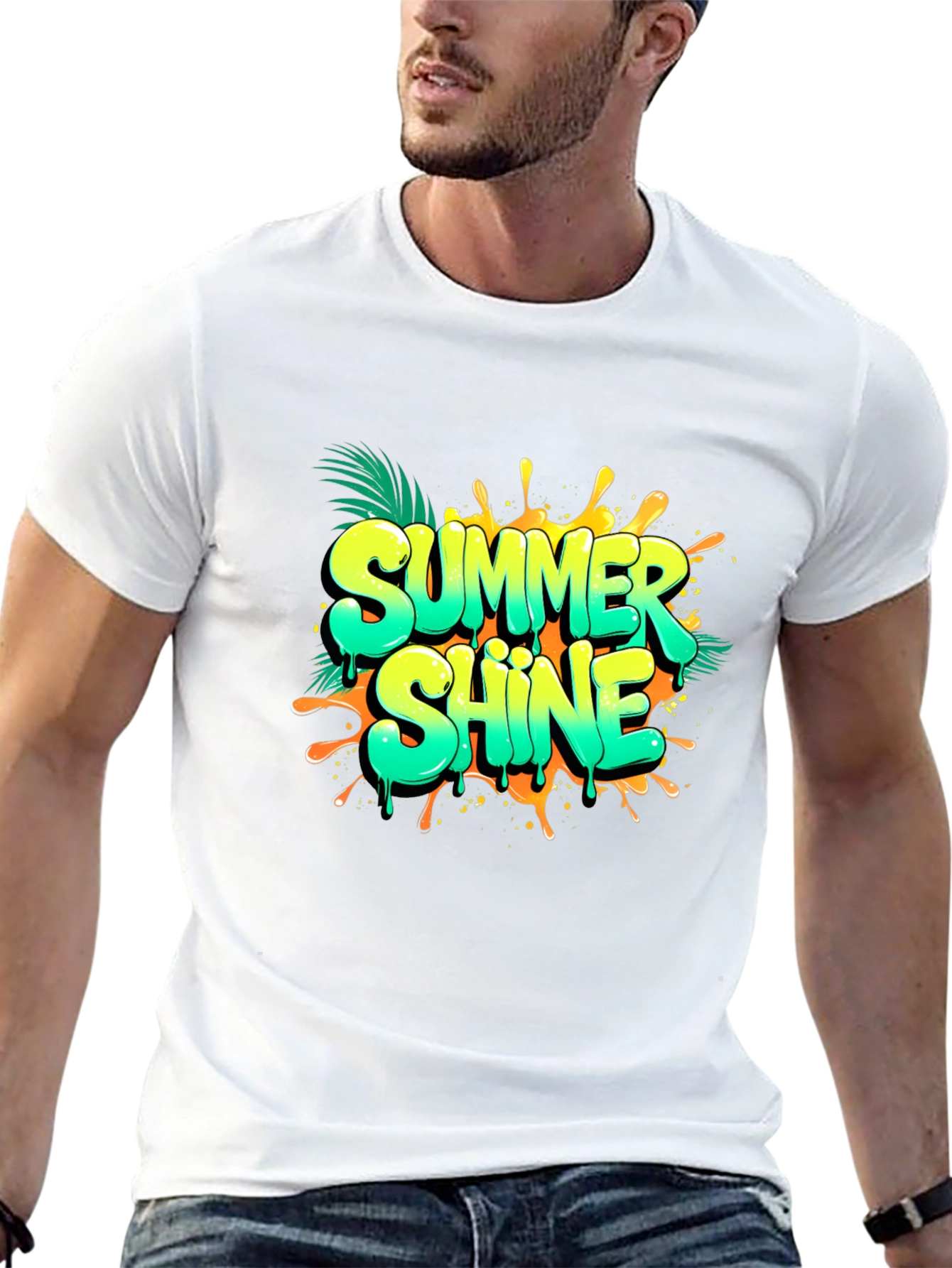 Summer Shine Black Graphic Tee