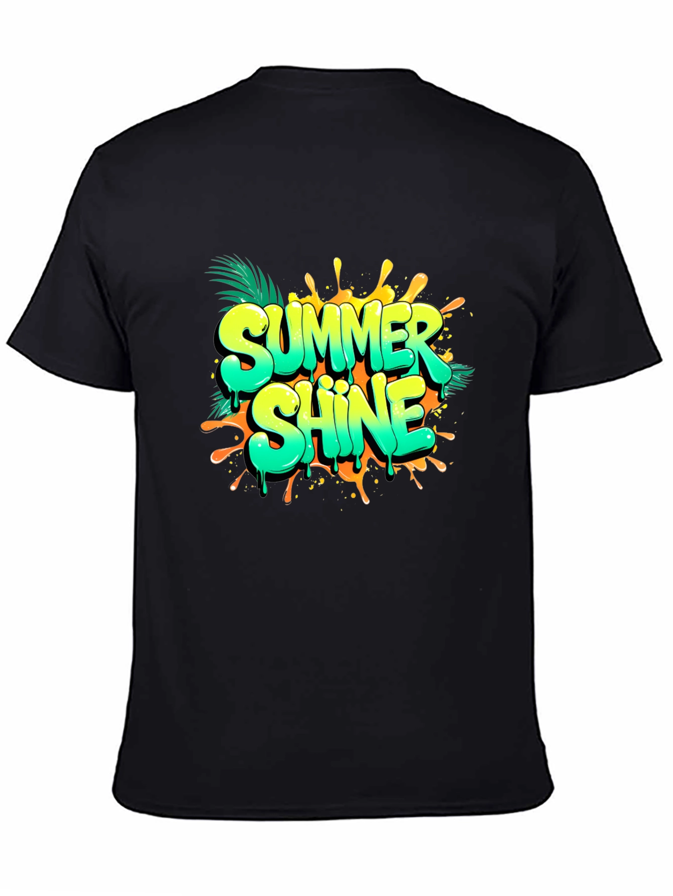 Summer Shine Black Graphic Tee