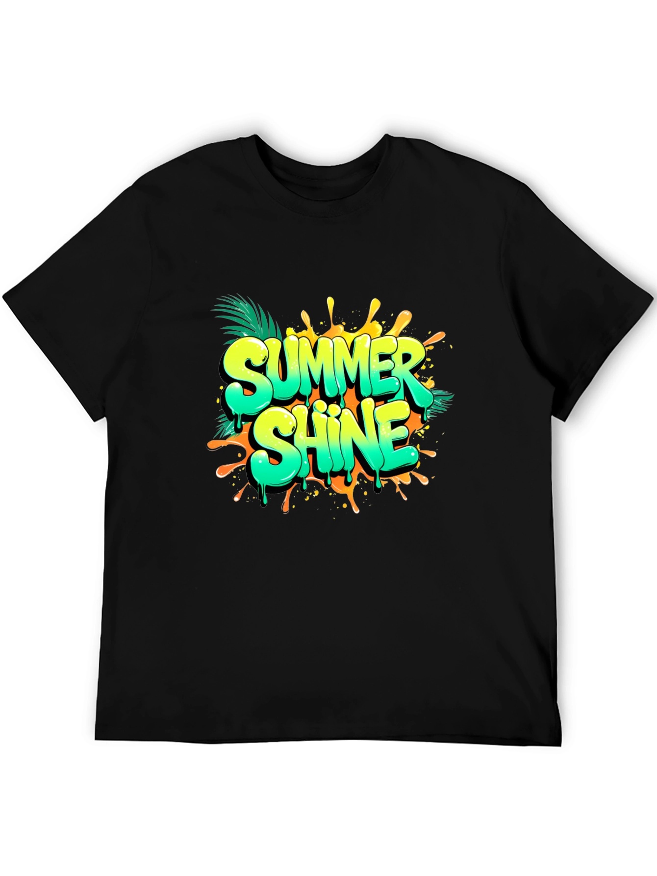 Summer Shine Black Graphic Tee