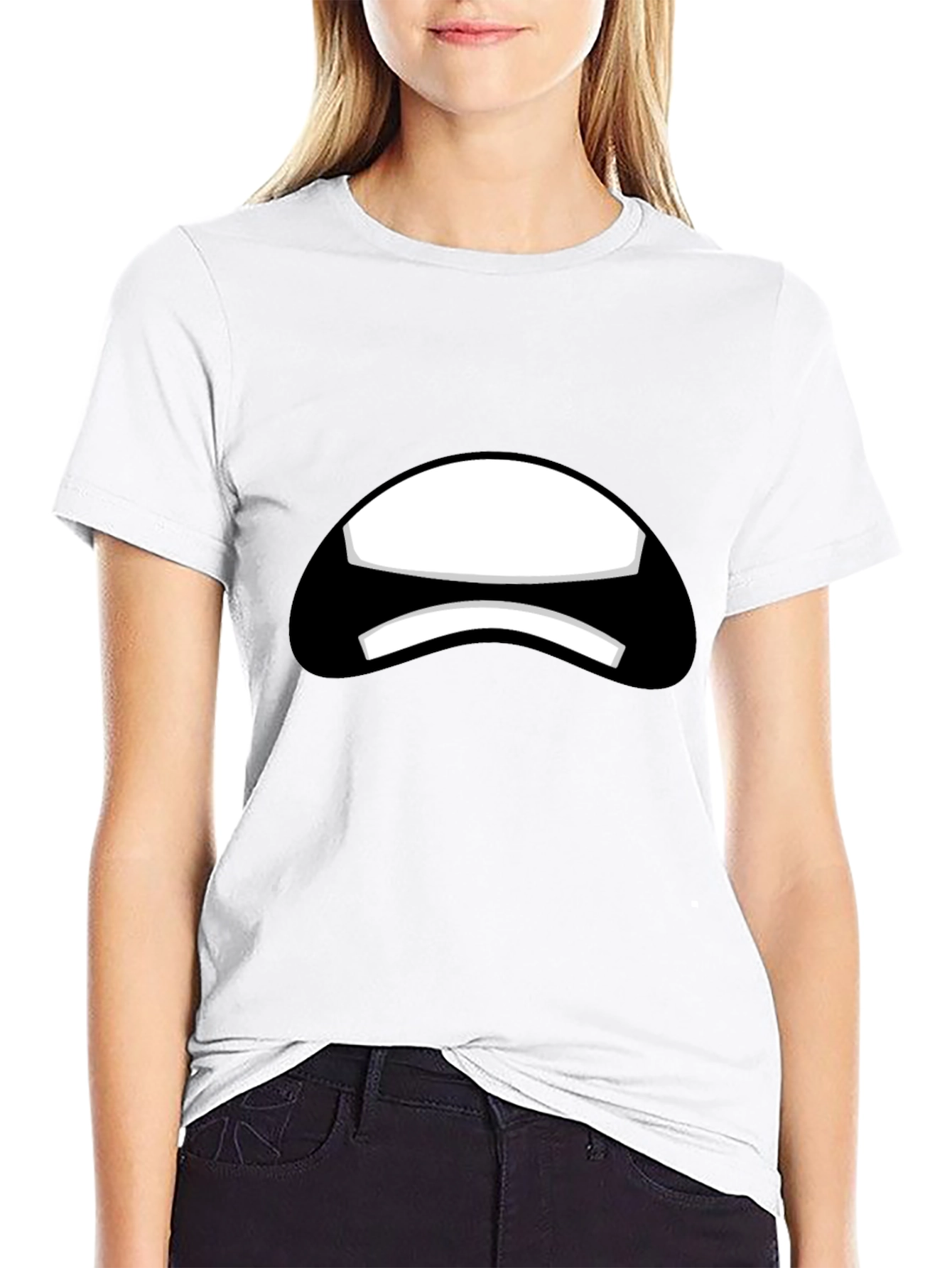 Sad Face Black T-Shirt Graphic Tee