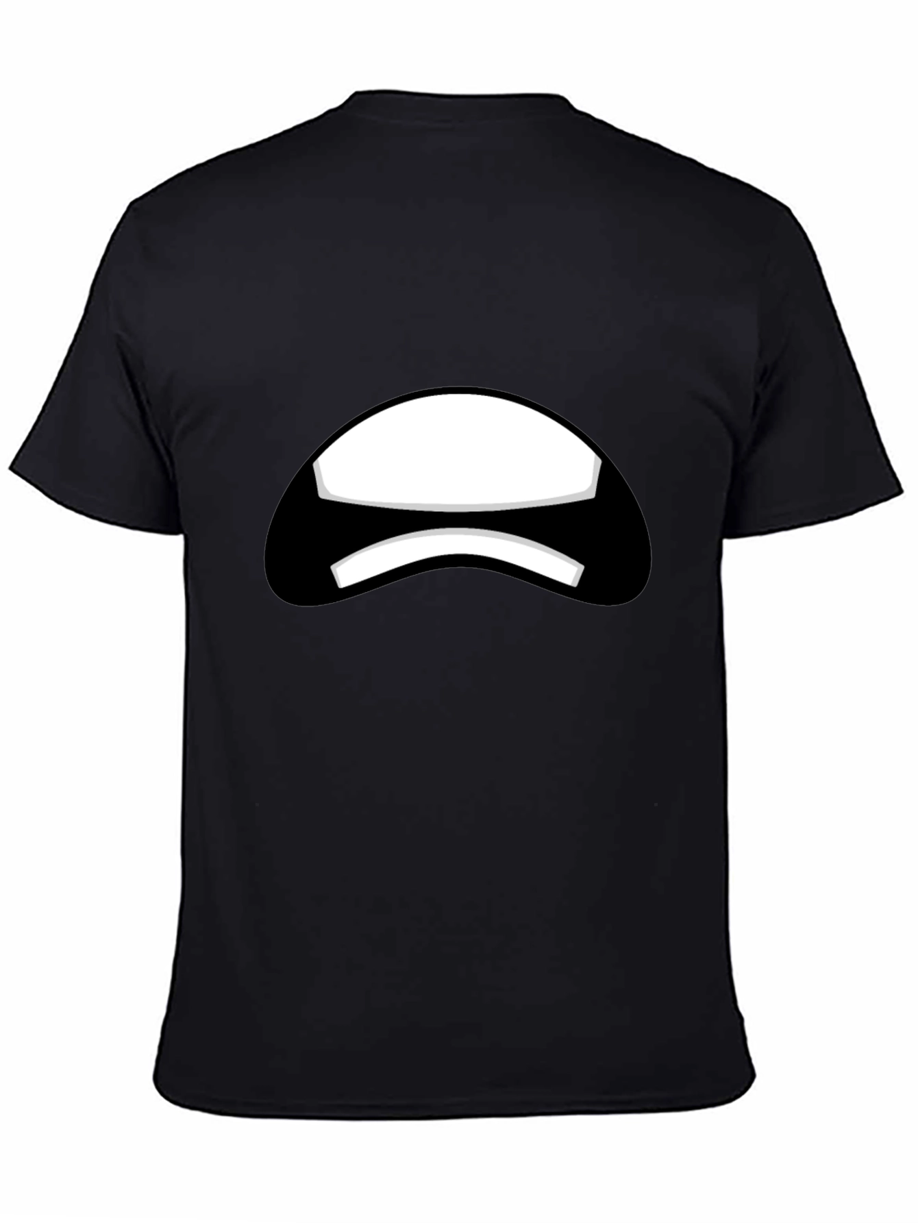 Sad Face Black T-Shirt Graphic Tee