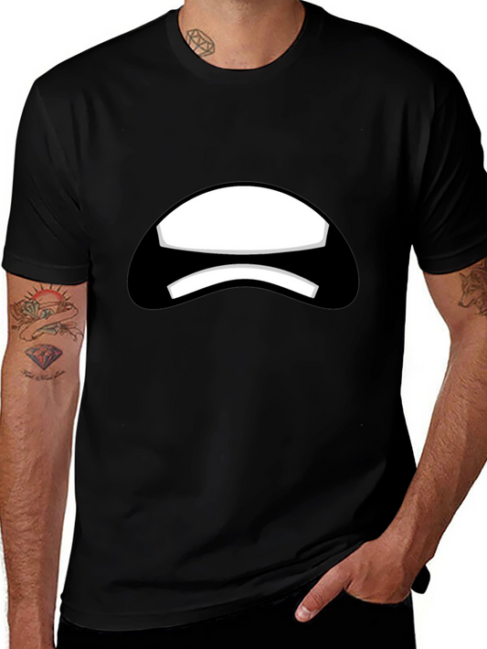 Sad Face Black T-Shirt Graphic Tee