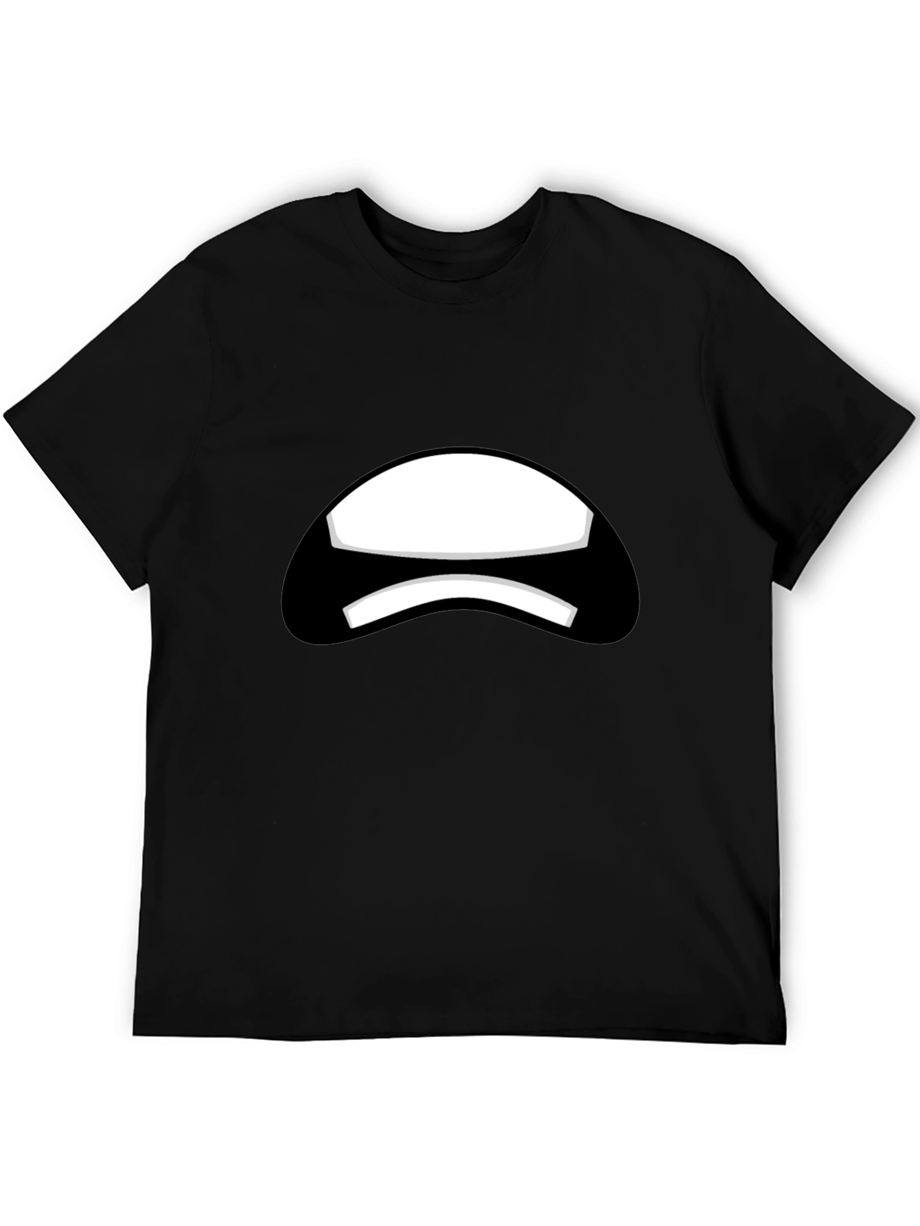 Sad Face Black T-Shirt Graphic Tee