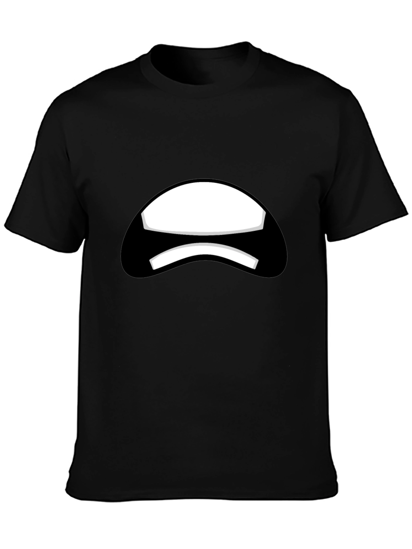 Sad Face Black T-Shirt Graphic Tee