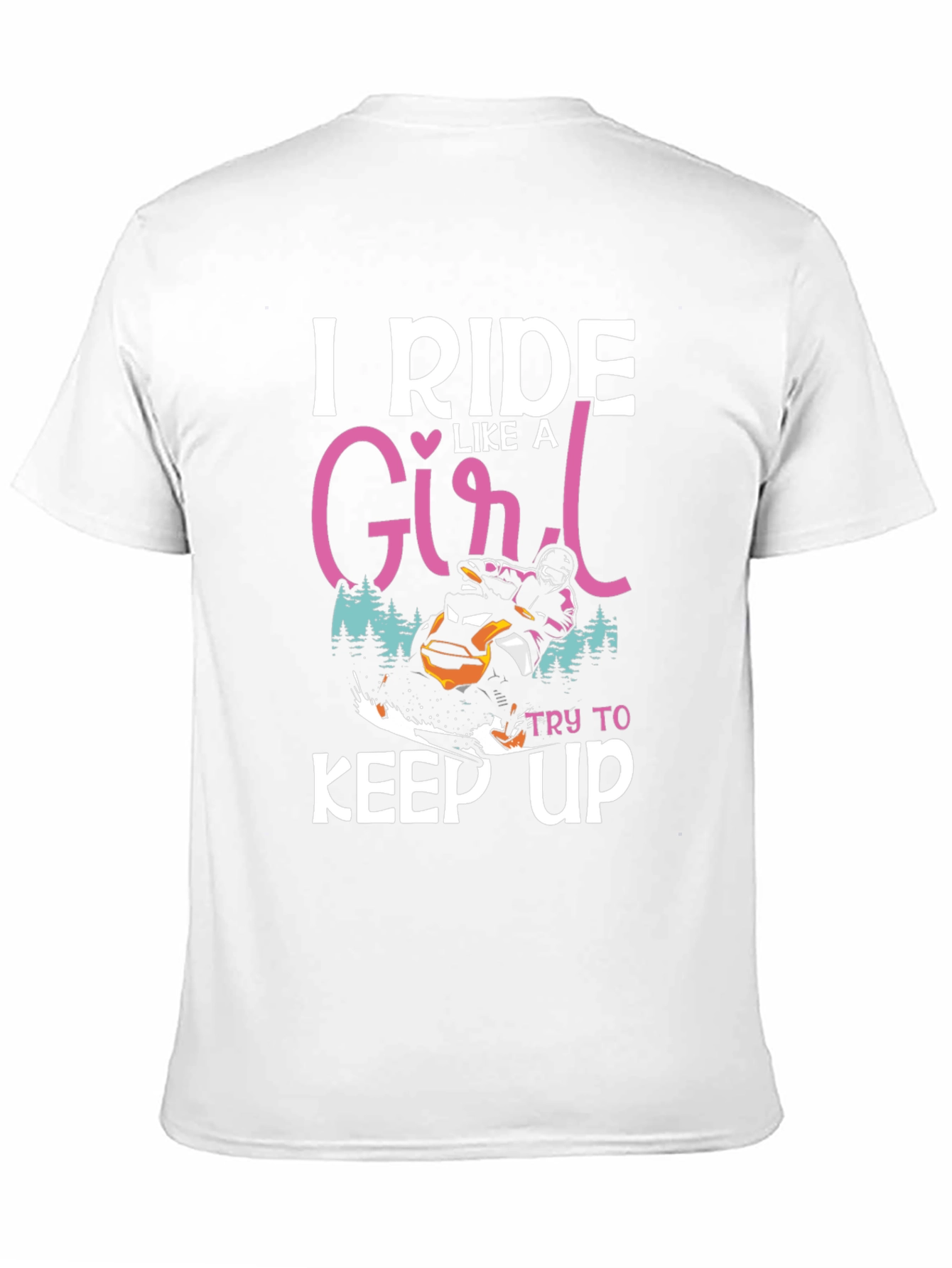 I Ride Like A Girl T-Shirt Snowmobile