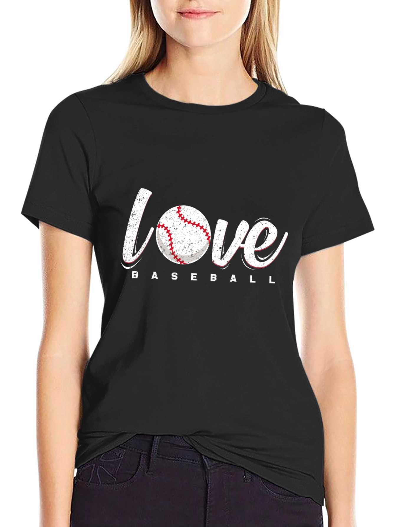 Love Baseball Graphic Tee - Black