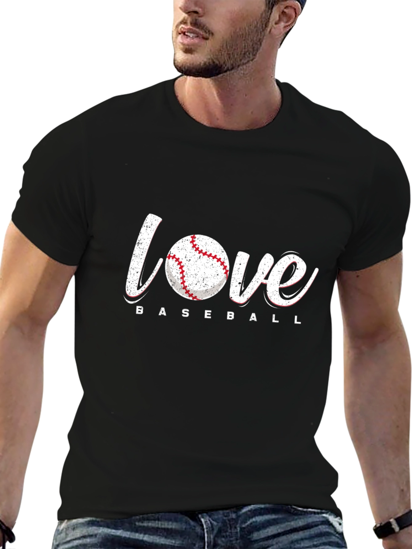 Love Baseball Graphic Tee - Black
