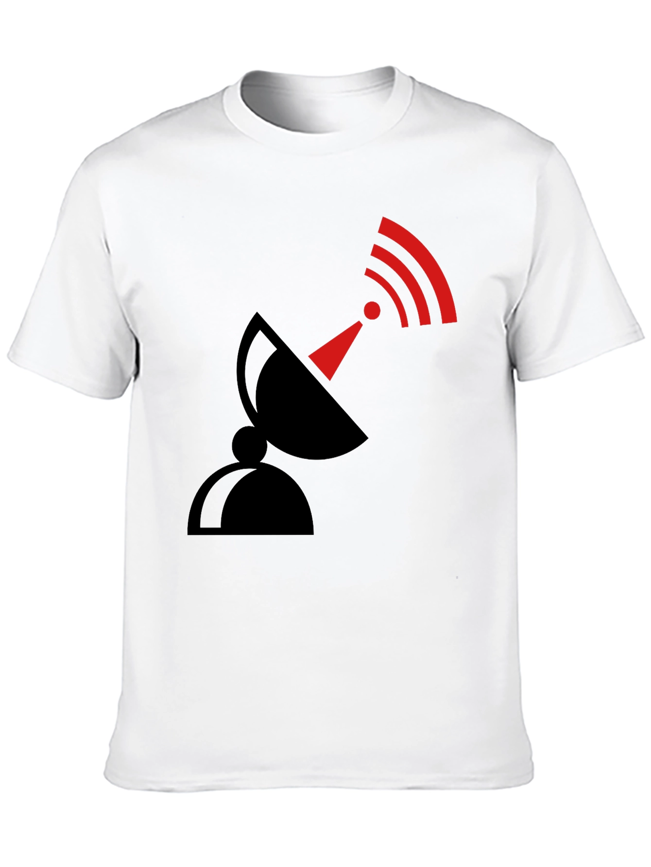 Satellite Dish Graphic T-Shirt - Black