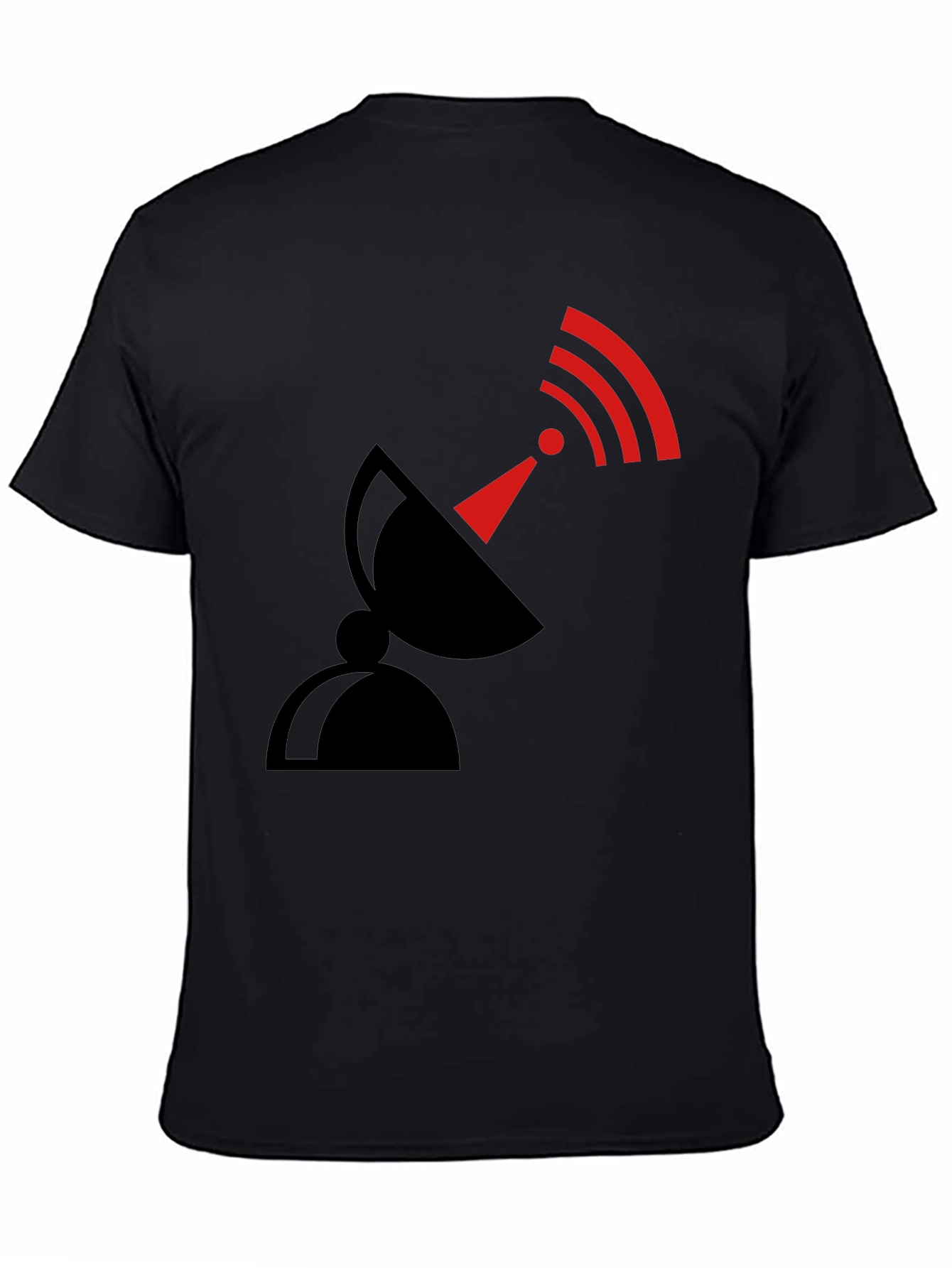 Satellite Dish Graphic T-Shirt - Black