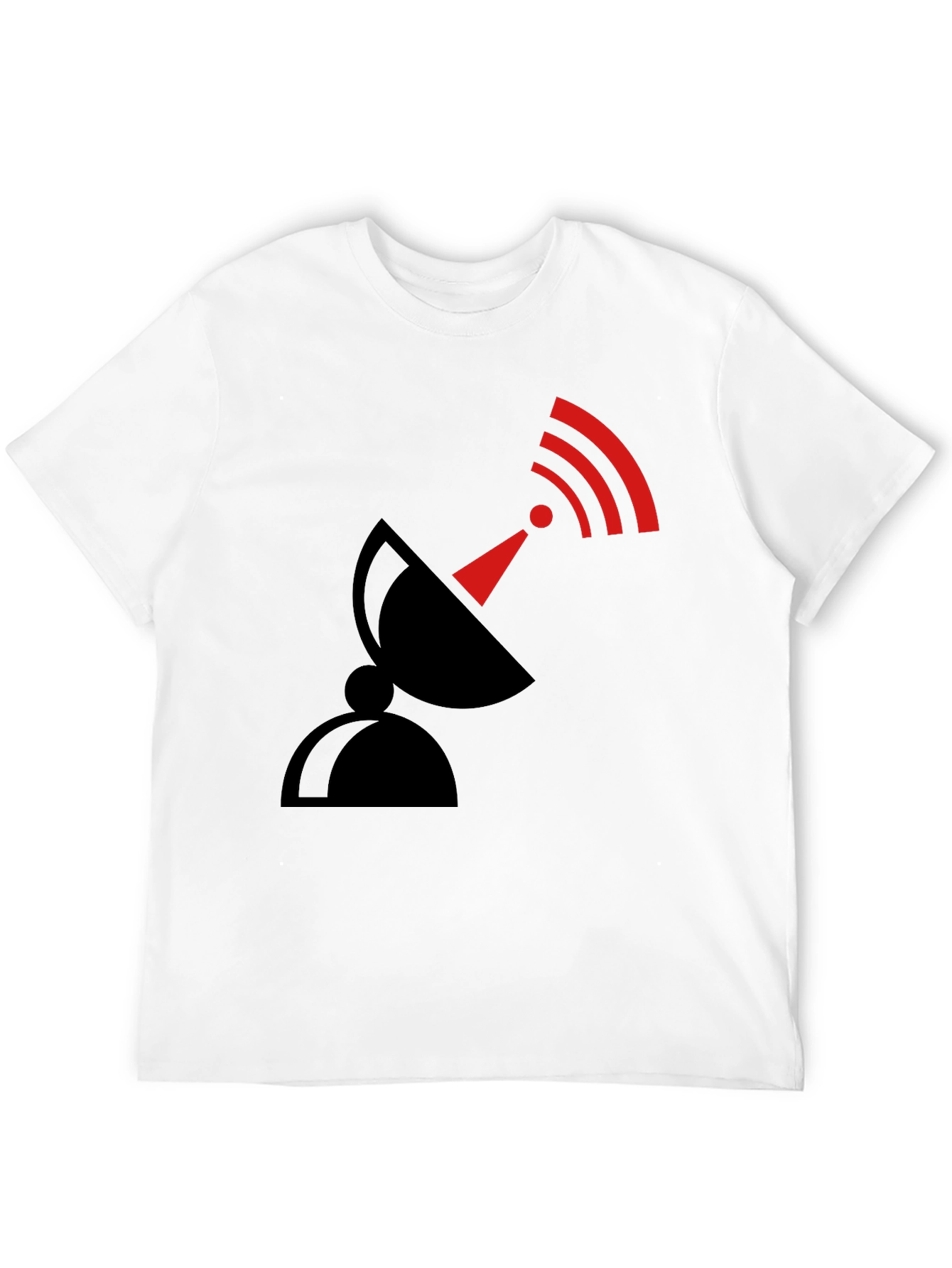 Satellite Dish Graphic T-Shirt - Black