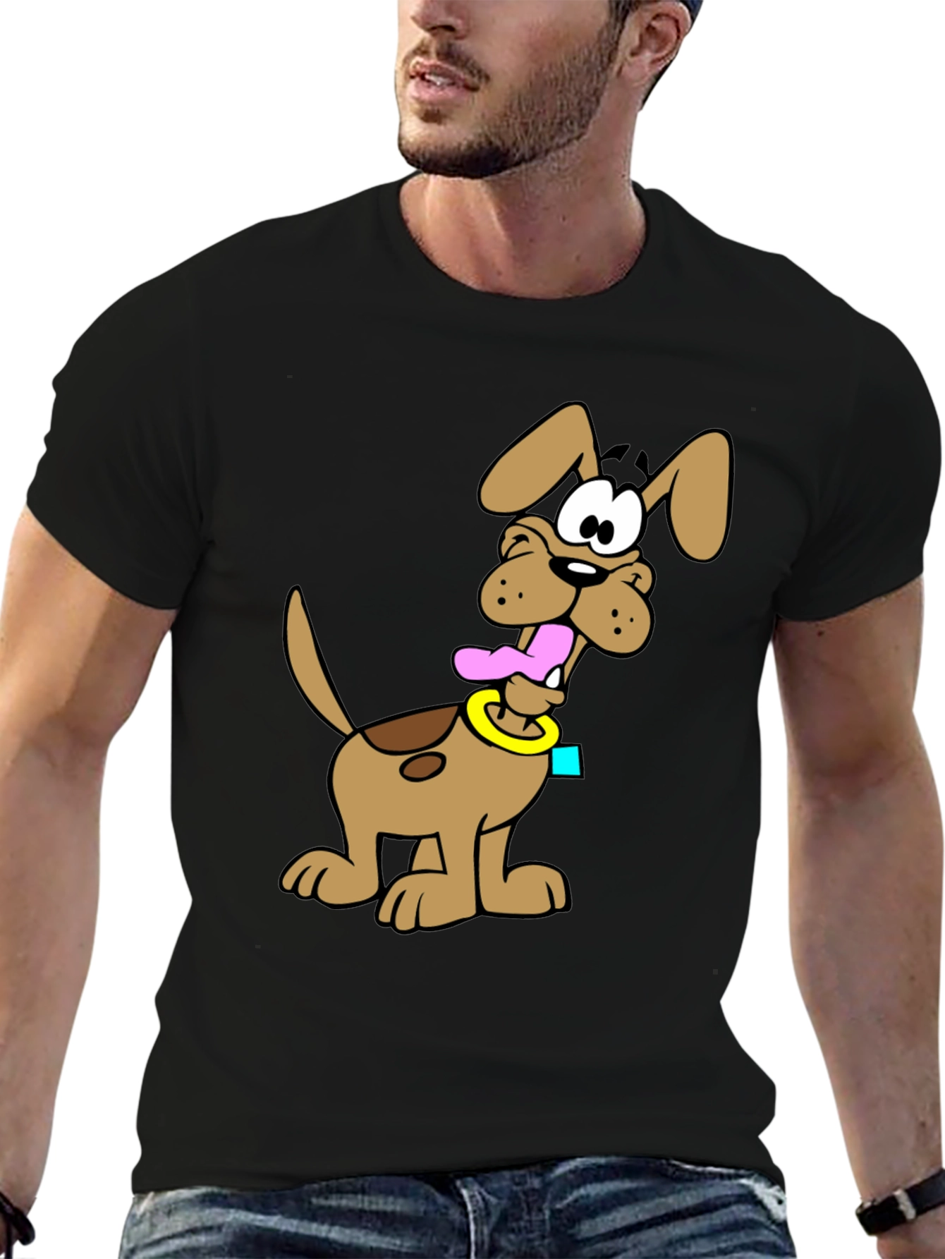 Cartoon Dog Graphic T-Shirt
