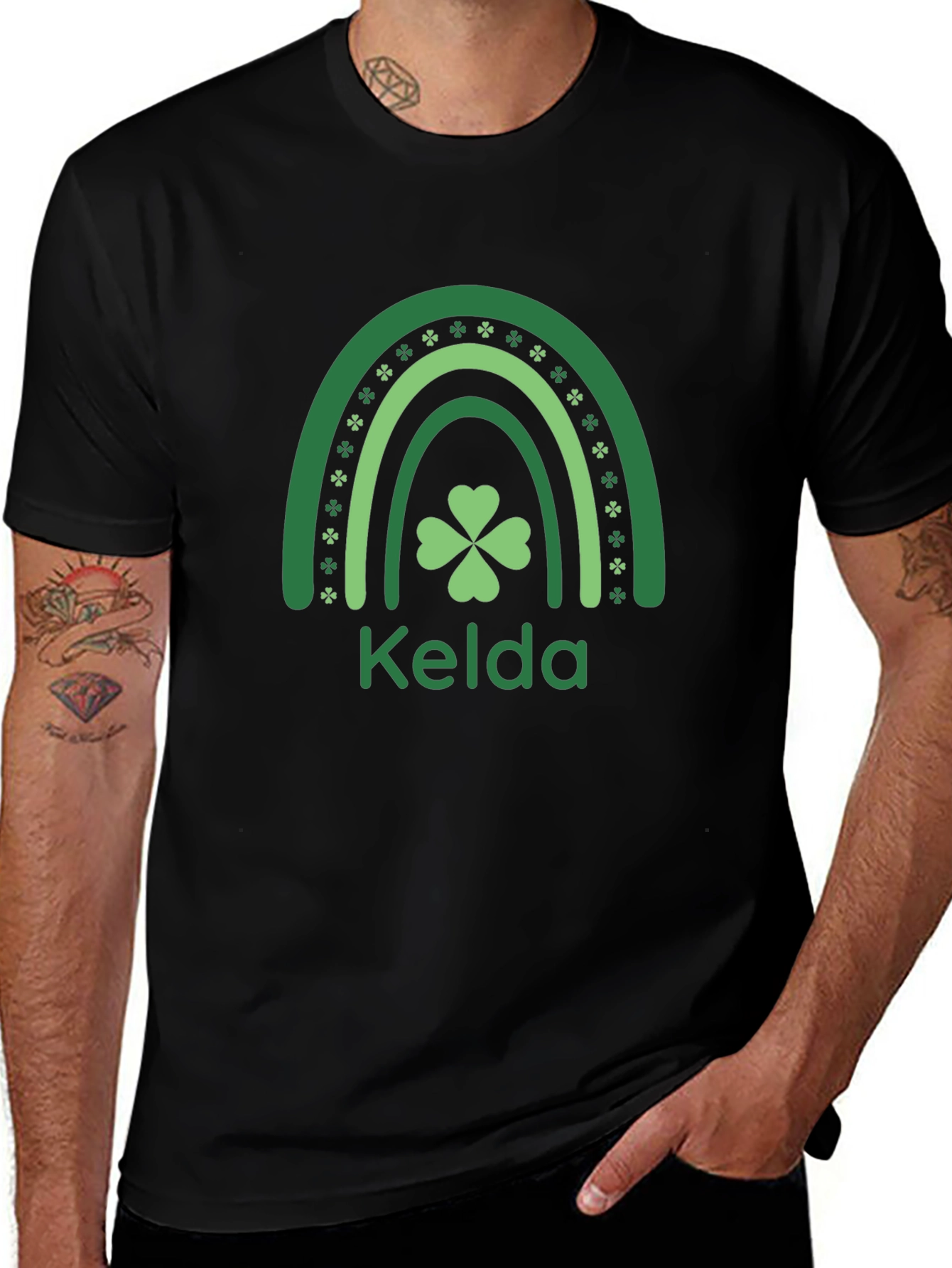 Kelda St. Patricks Day Rainbow Clover Shirt