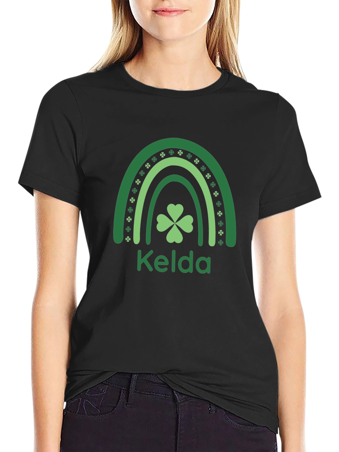 Kelda St. Patricks Day Rainbow Clover Shirt