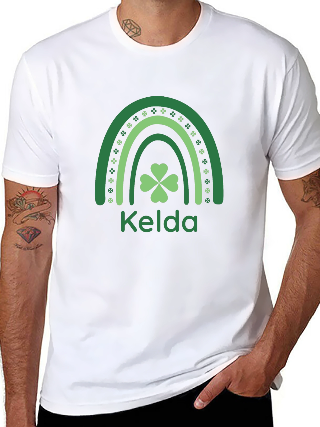 Kelda St. Patricks Day Rainbow Clover Shirt
